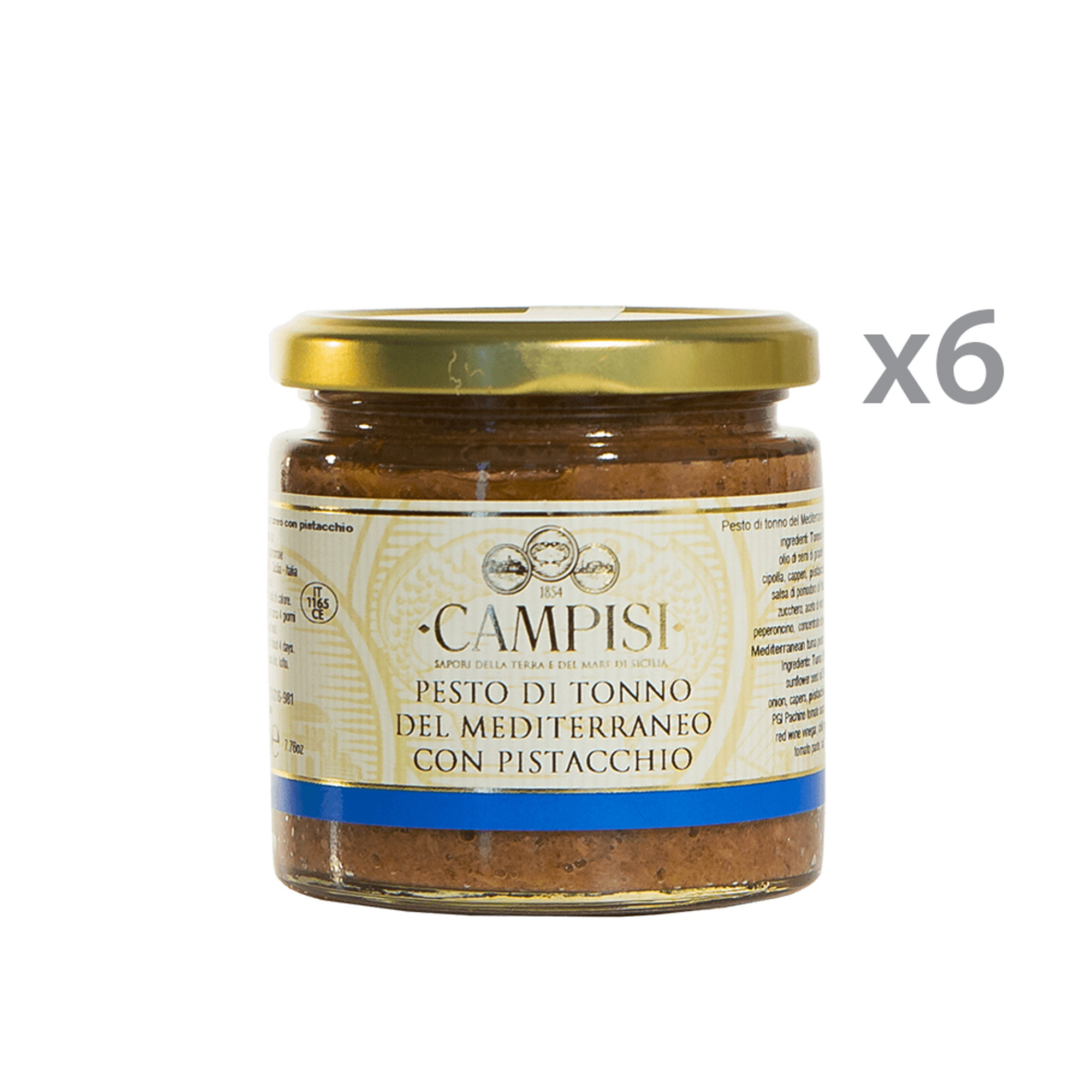 6 barattoli - Pesto di tonno e pistacchio Campisi vista0