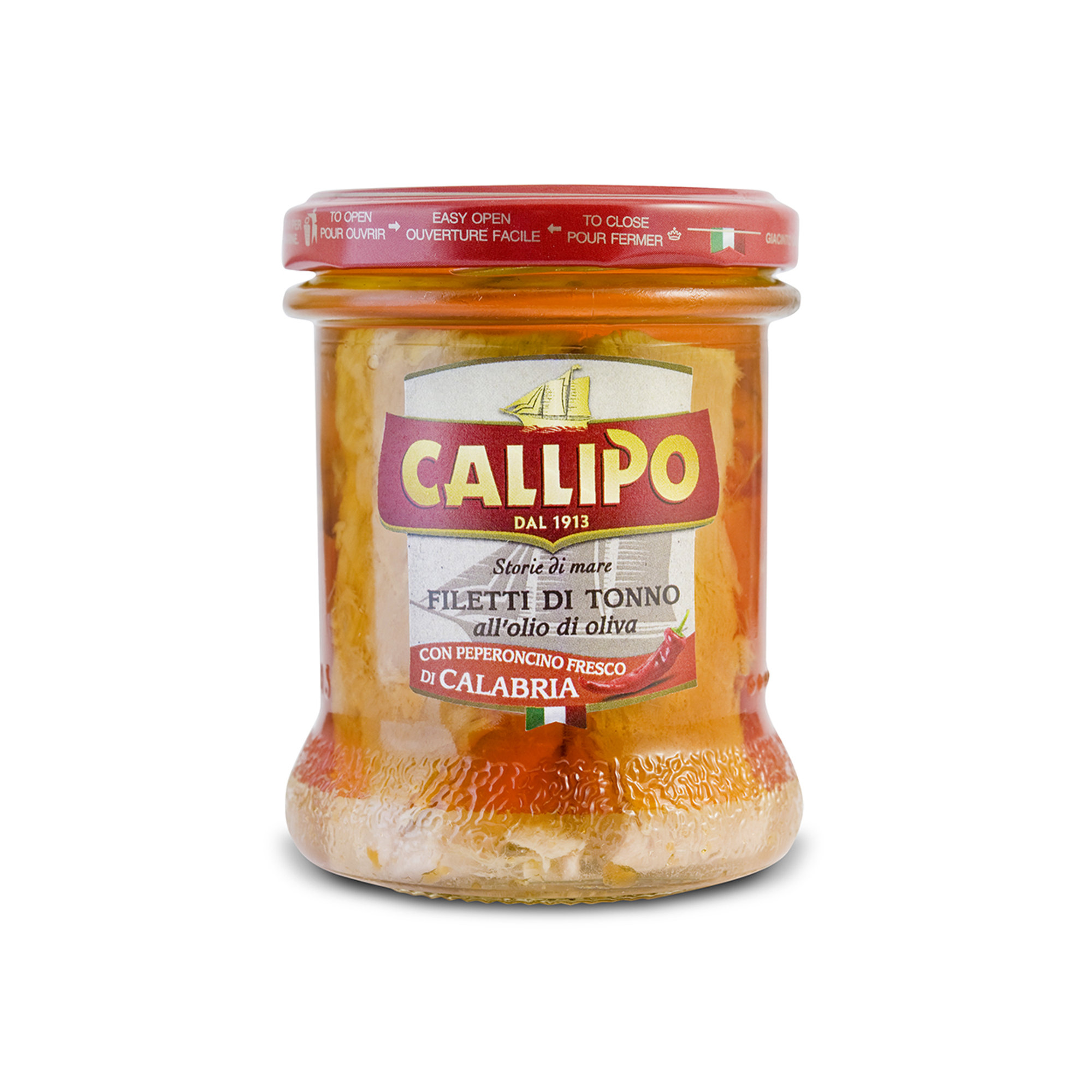 12 bocaux - Filets de thon Callipo avec piment en verre Callipo vista0