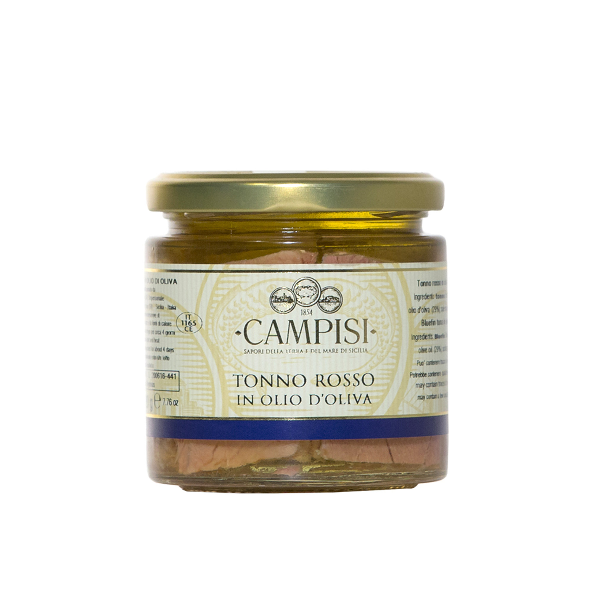 6 barattoli misti: Tonno in olio d'oliva - Tonno rosso Campisi vista2