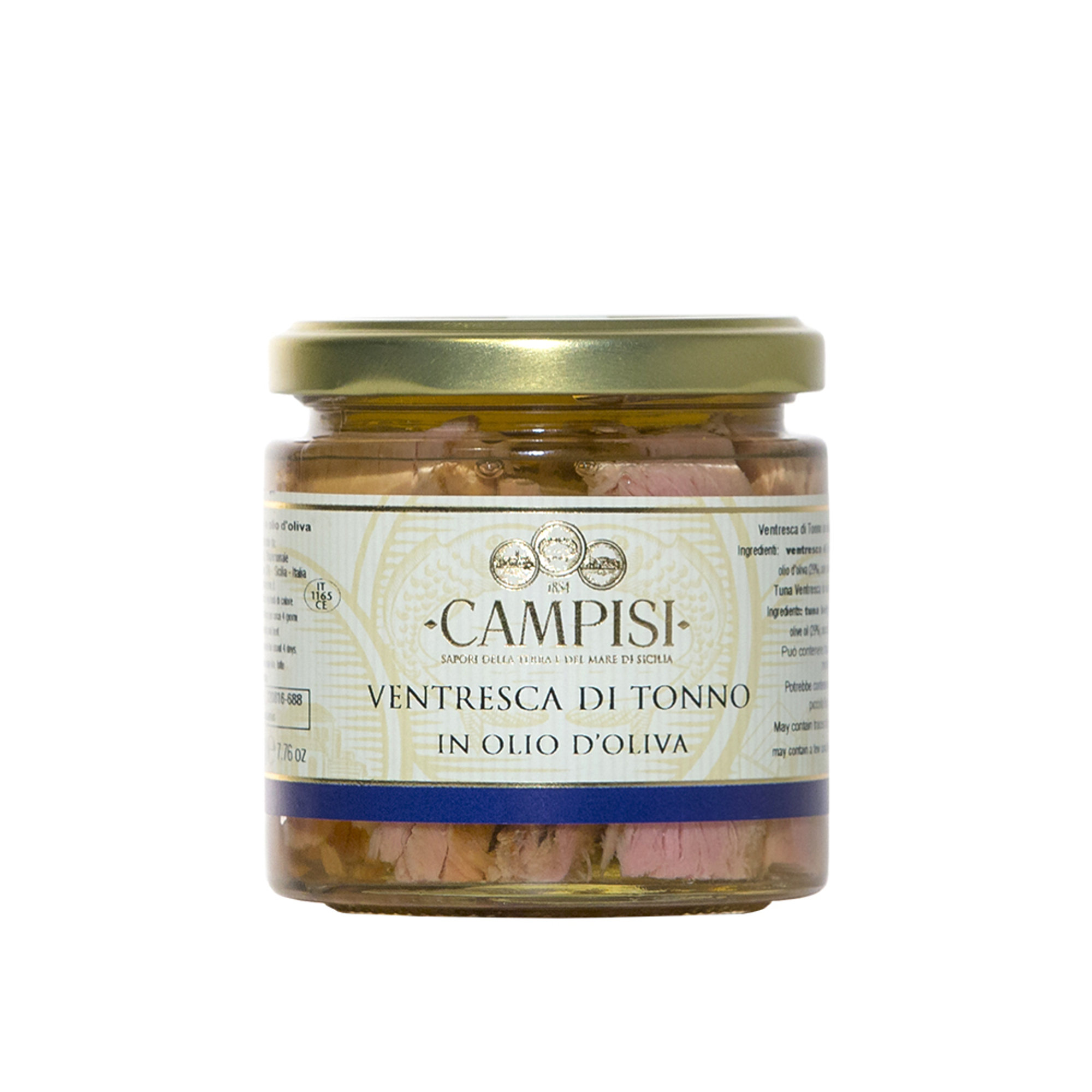 6 barattoli misti: Tonno in olio d'oliva - Ventresca di tonno Campisi vista2