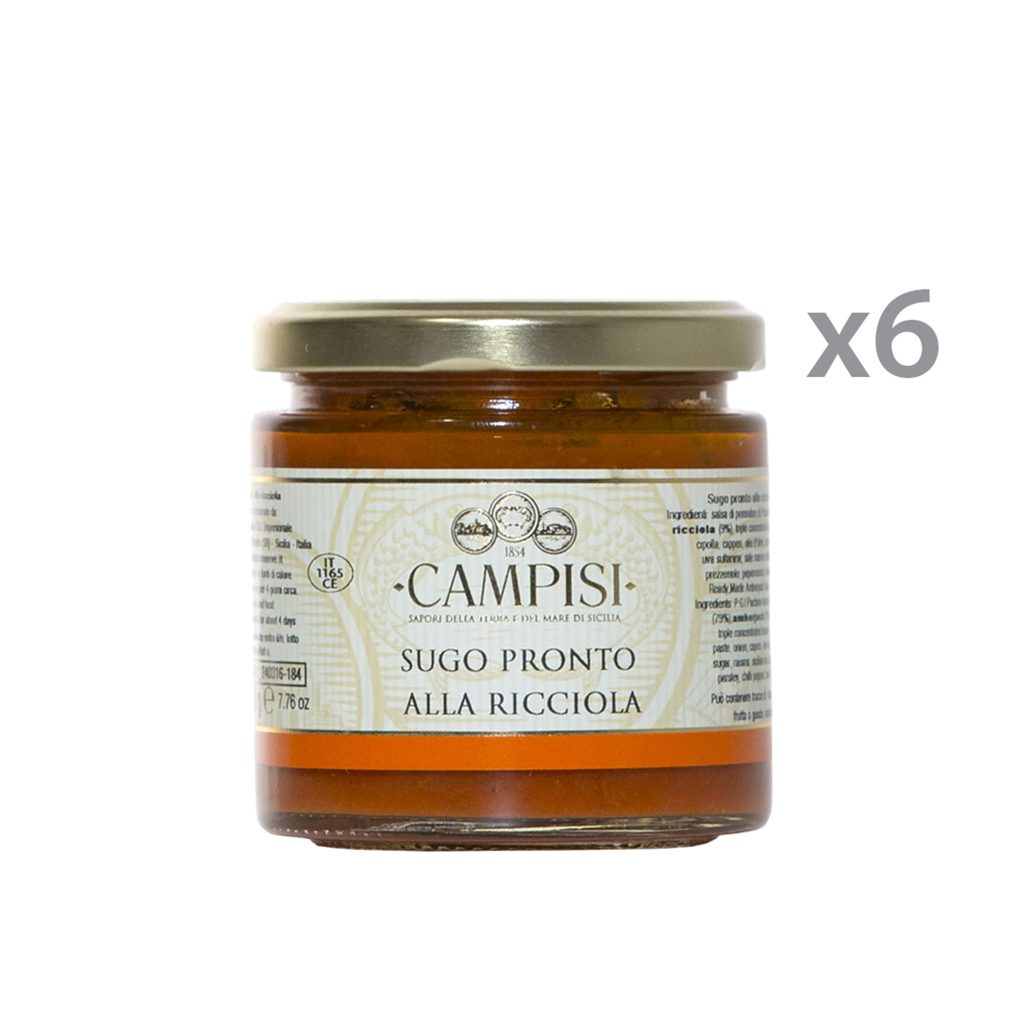 6 barattoli - Sugo alla ricciola Campisi vista0