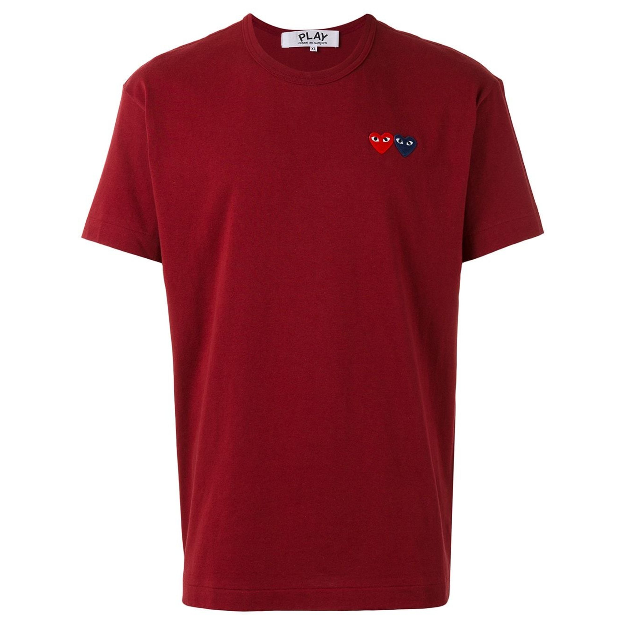 u T-shirt Double Burgendy Emblem kn Axt226051 Comme des Garçons Play vista0