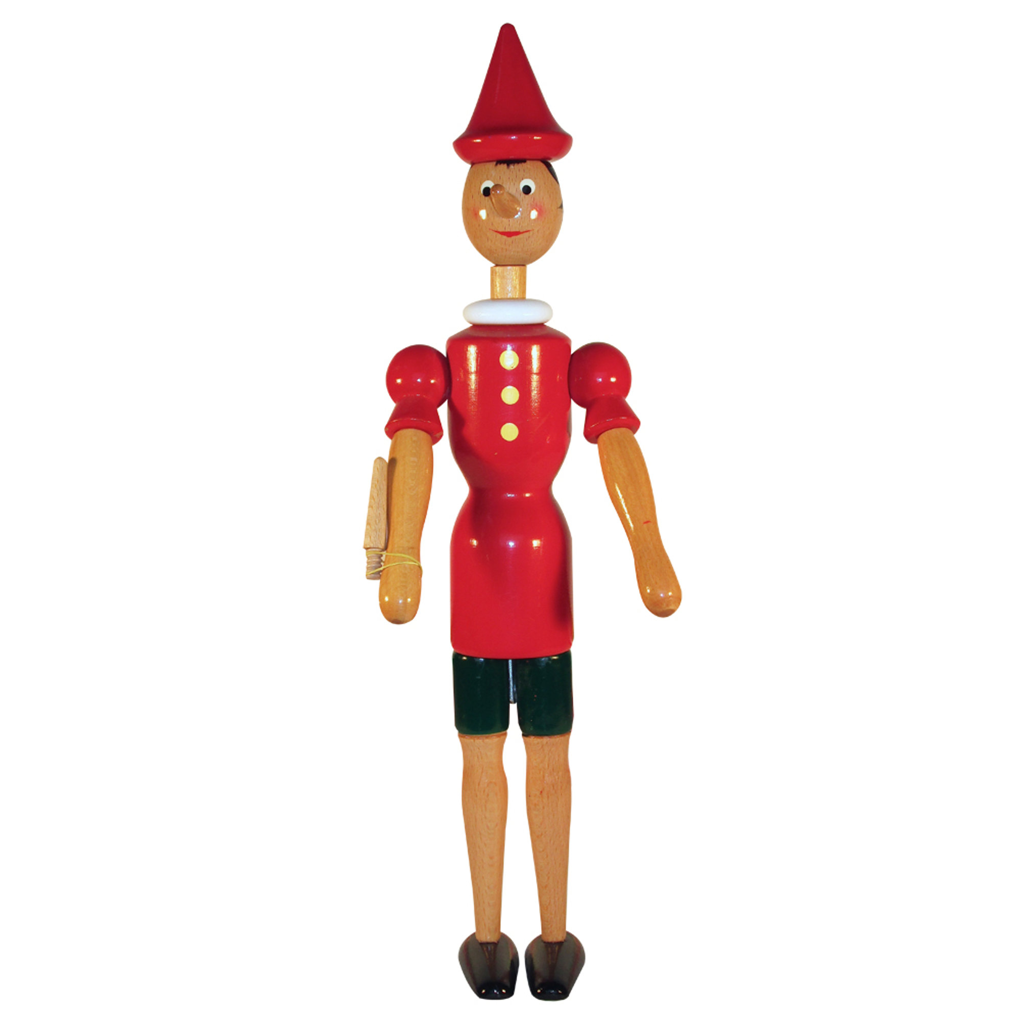 Pinocchio con naso intercambiabile h50 Mastro Geppetto vista0