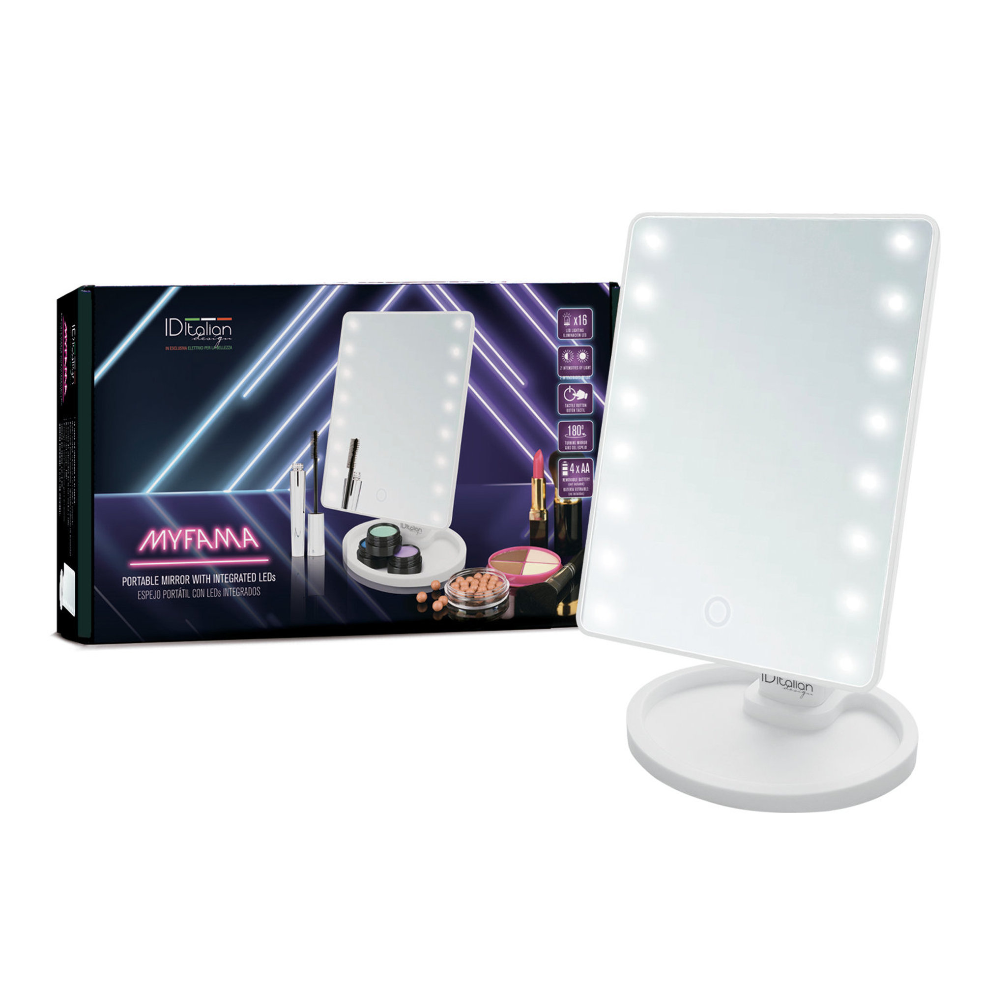 POSTQUAM - MY FAMA specchio portatile con Led Integrati Speciale Beauty vista1