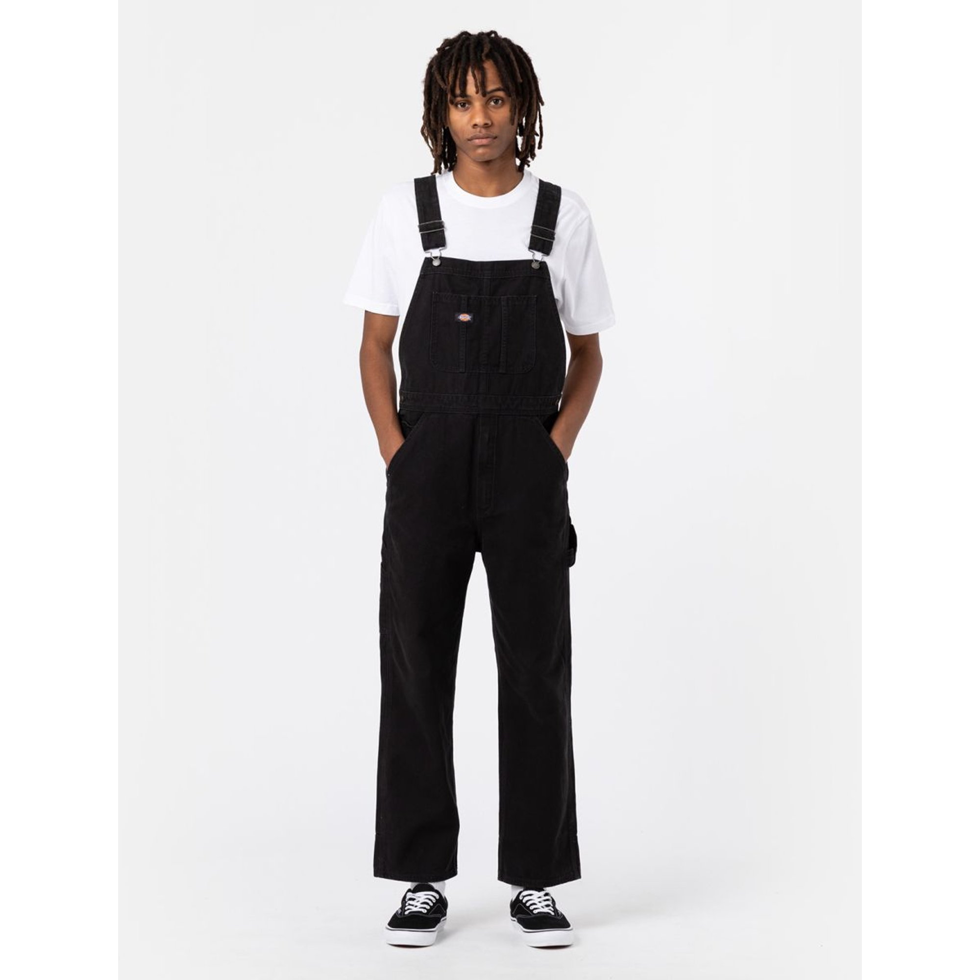 Salopette classique en toile de canard Dickies, lavée à la pierre, noire, homme Dickies vista0