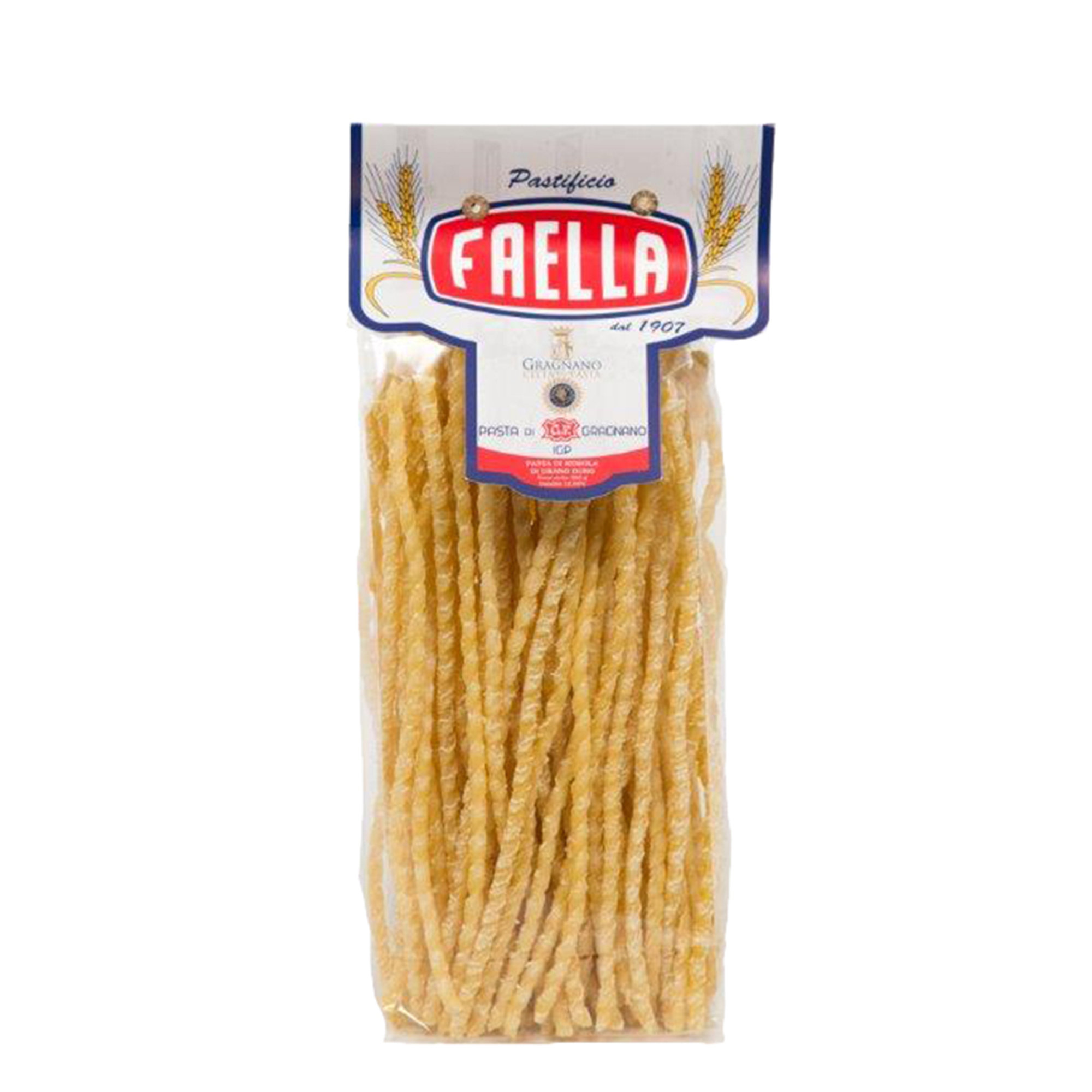 10 emballages mélangés: Spaghetti 500 gr - Fusilli al ferretto 500 gr Pastificio Faella vista2