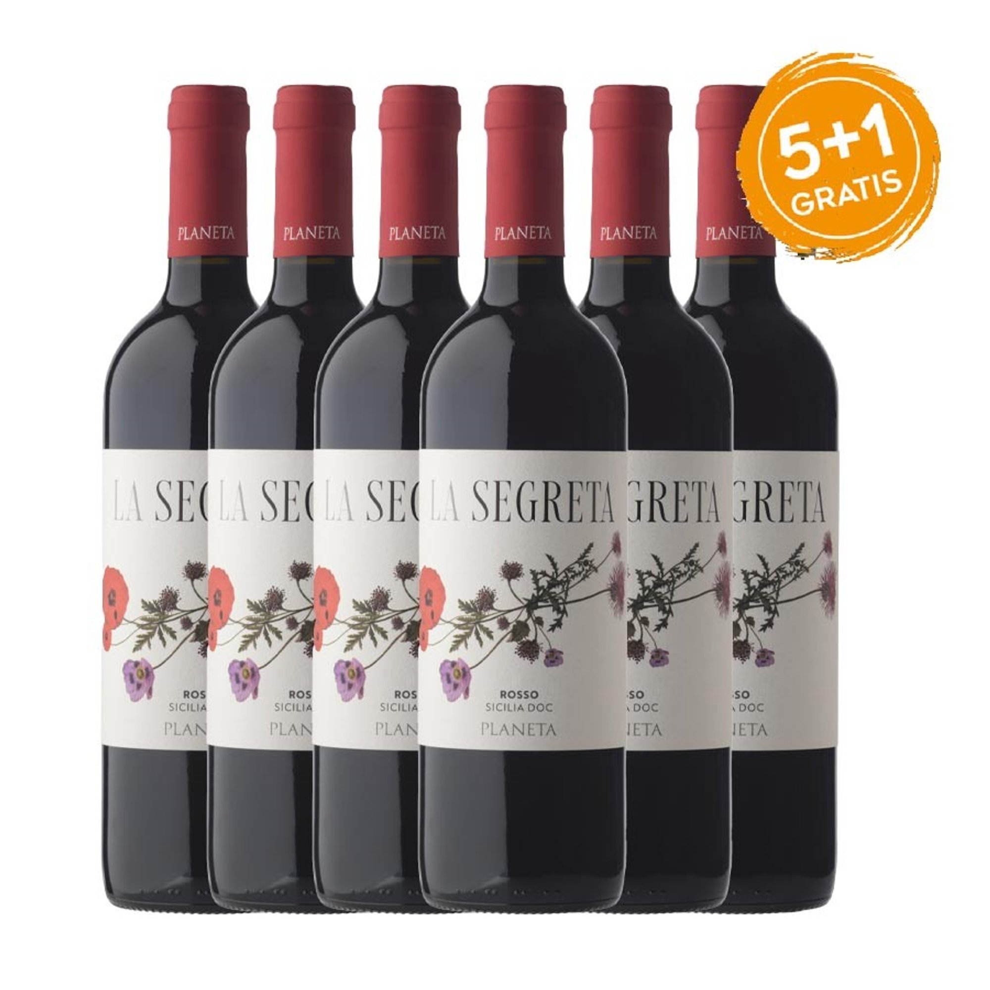 le Rosso Sicilia Doc la Segreta - Planeta [5+1 Gratuit] 0,75 lt Planeta vista0
