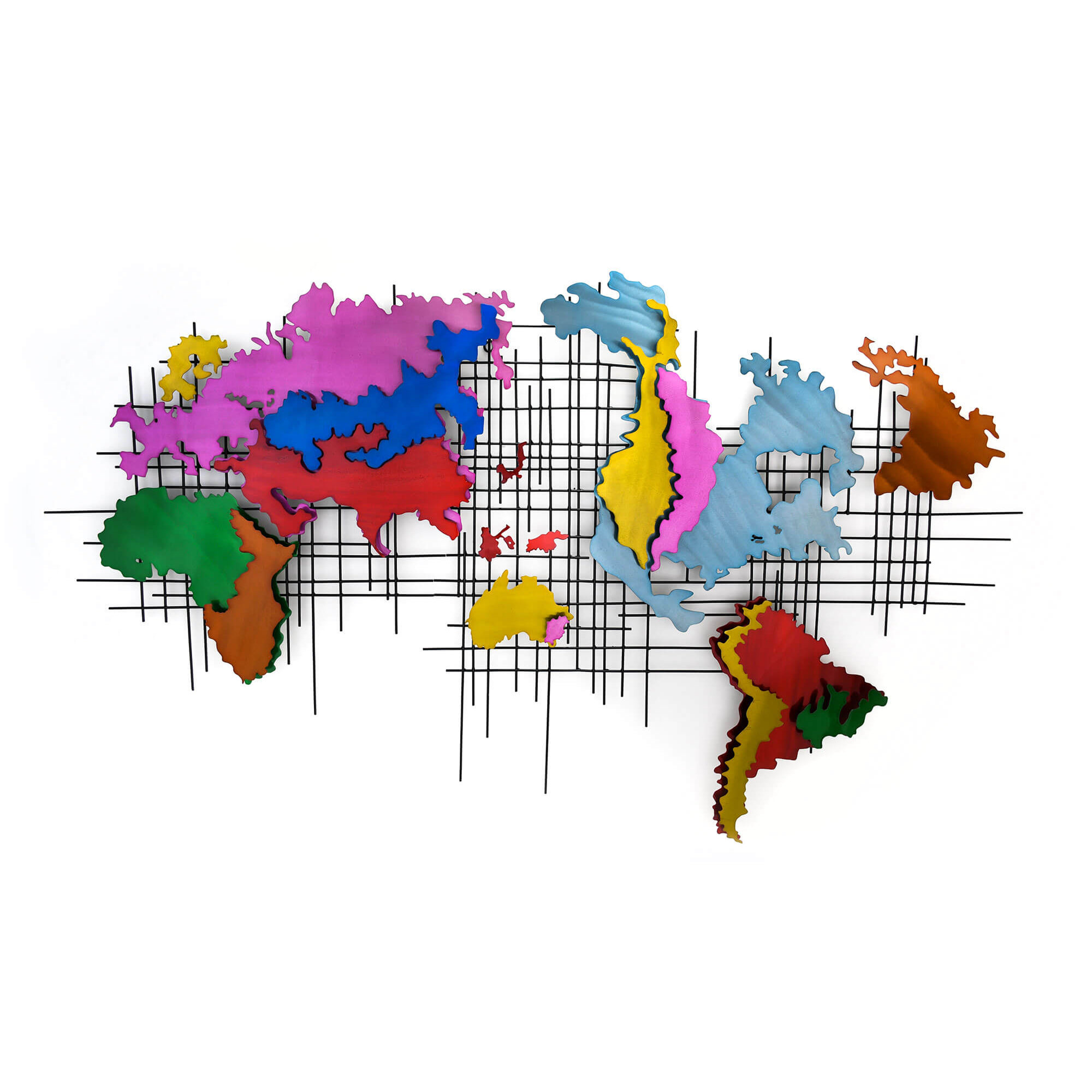 Adm - Cadre en Métal 'carte du Monde' Arte dal mondo vista0