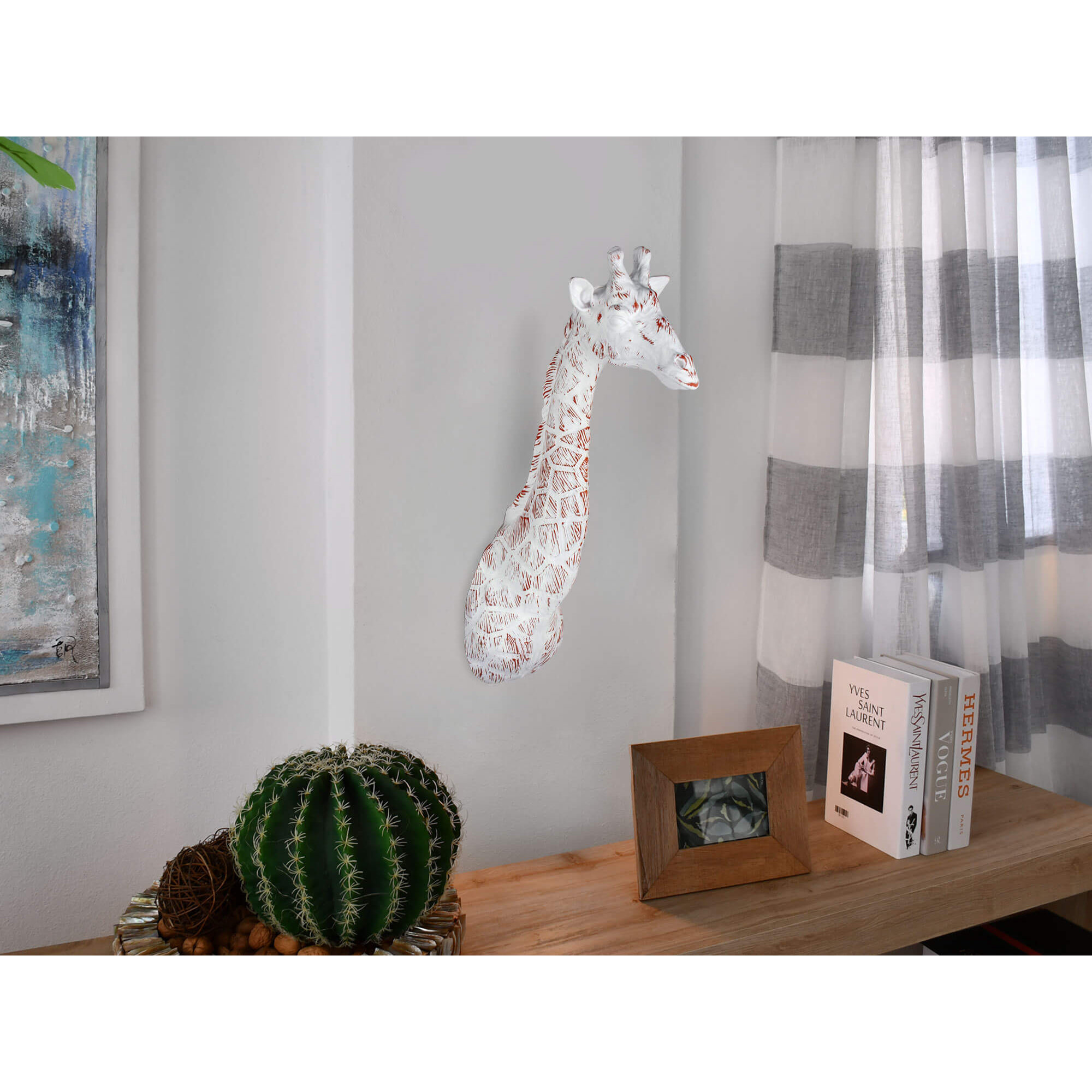 Adm - Resin Sculpture 'Giraffe Head' Arte dal mondo vista3