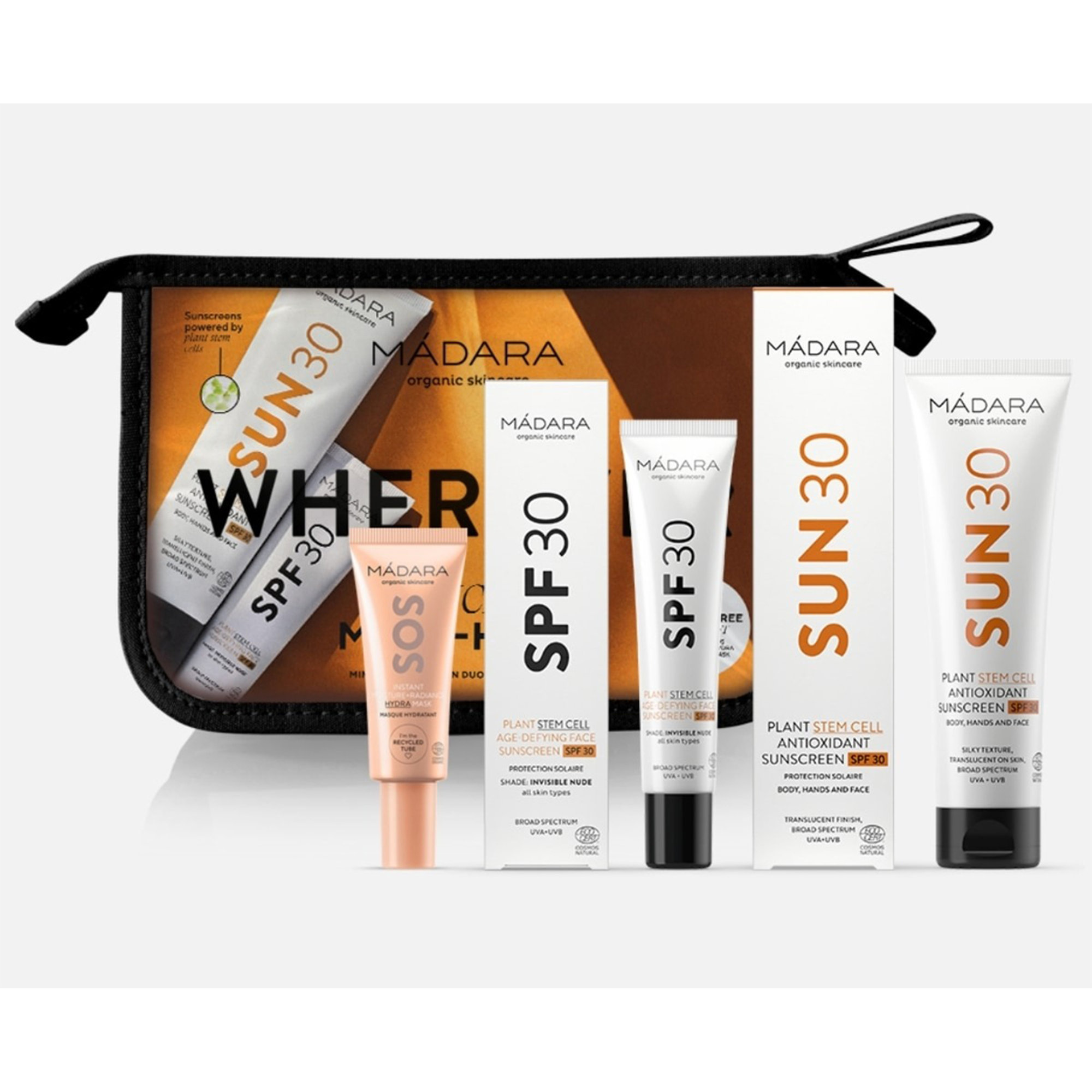 Où que vous soyez Ensemble Indispensables de Protection Solaire Madara Organic Skincare vista0