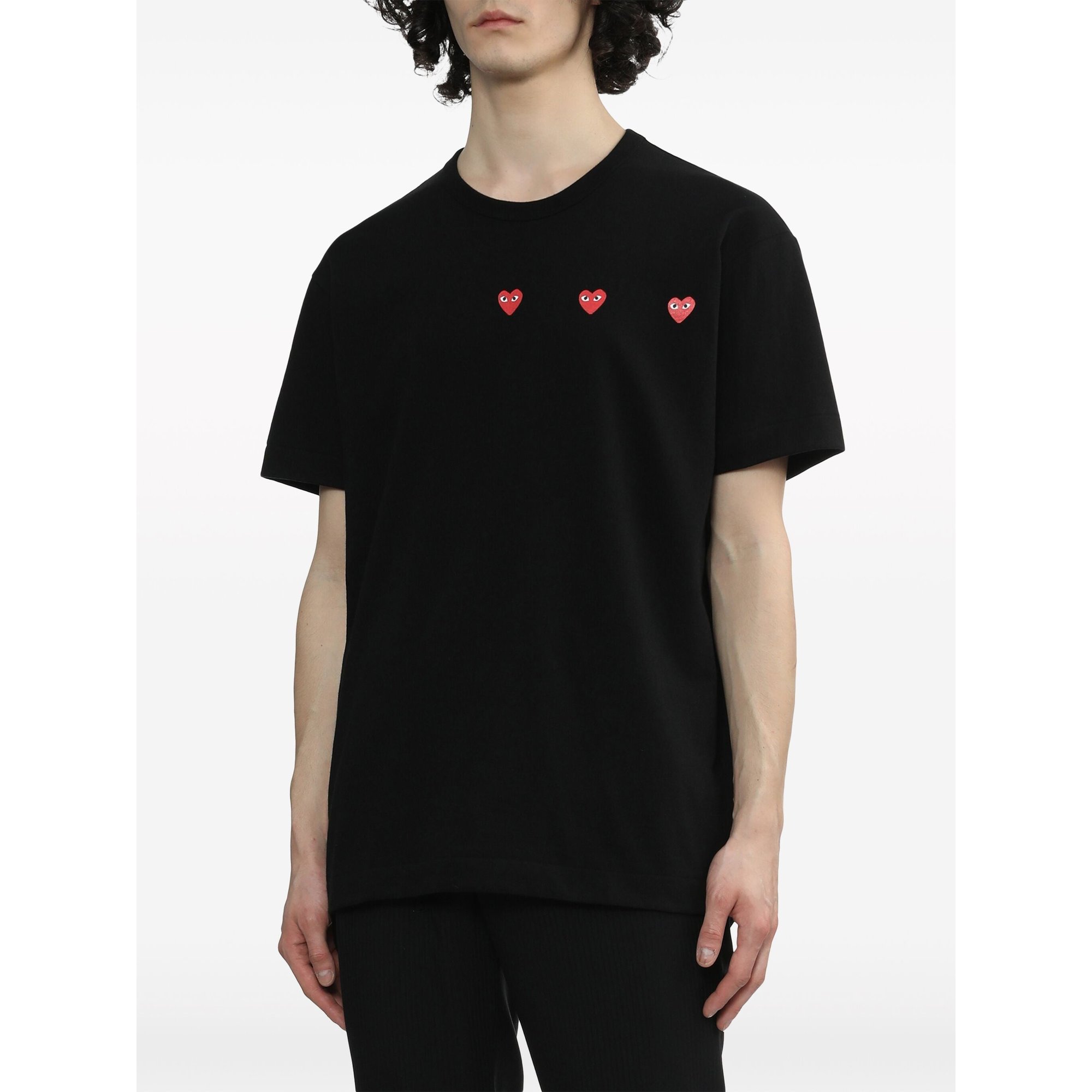 u T-shirt Logo Print Knit Axt337051 Comme des Garçons Play vista3