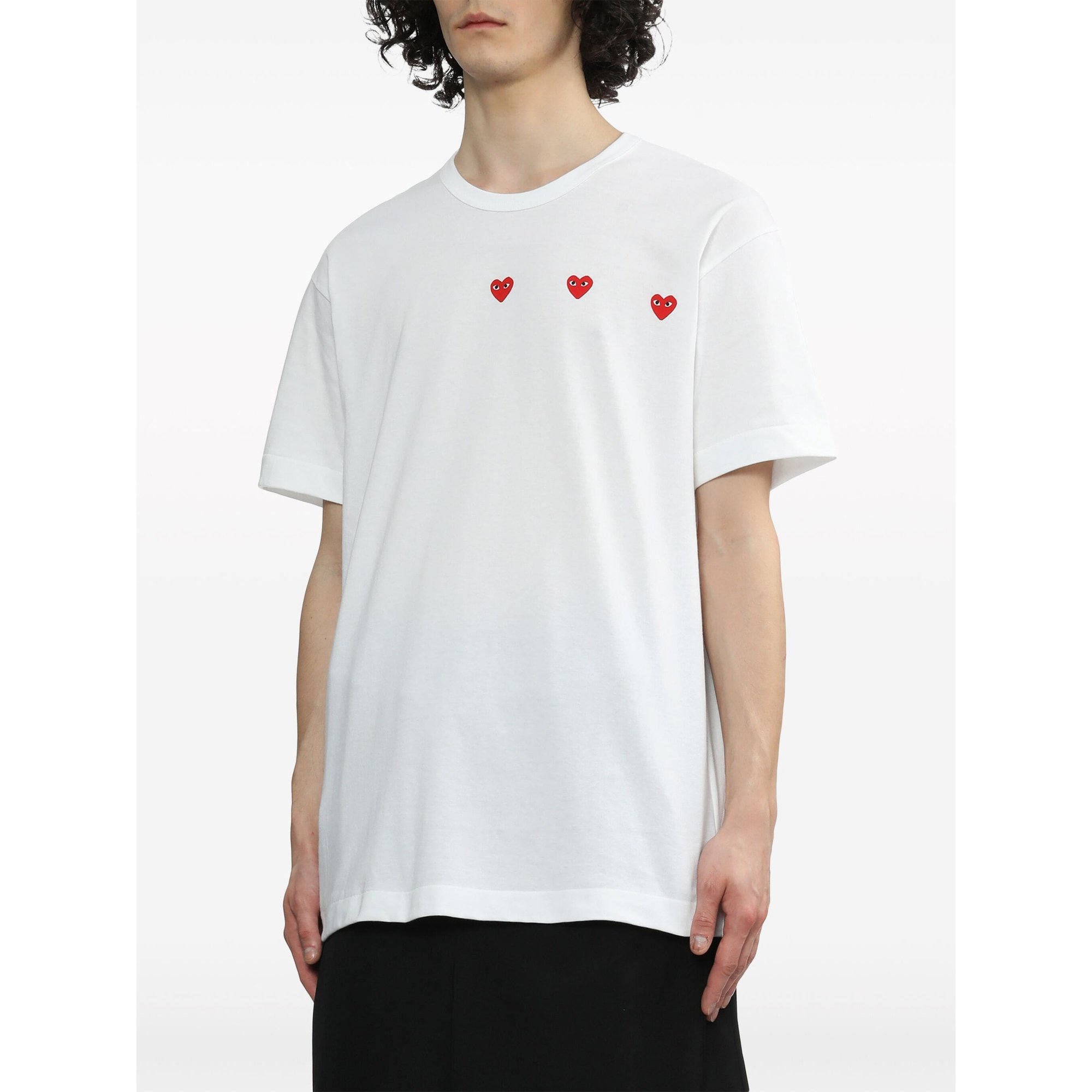 u T-Shirt Logo Druck Strick Axt337051 Comme des Garçons Play vista3