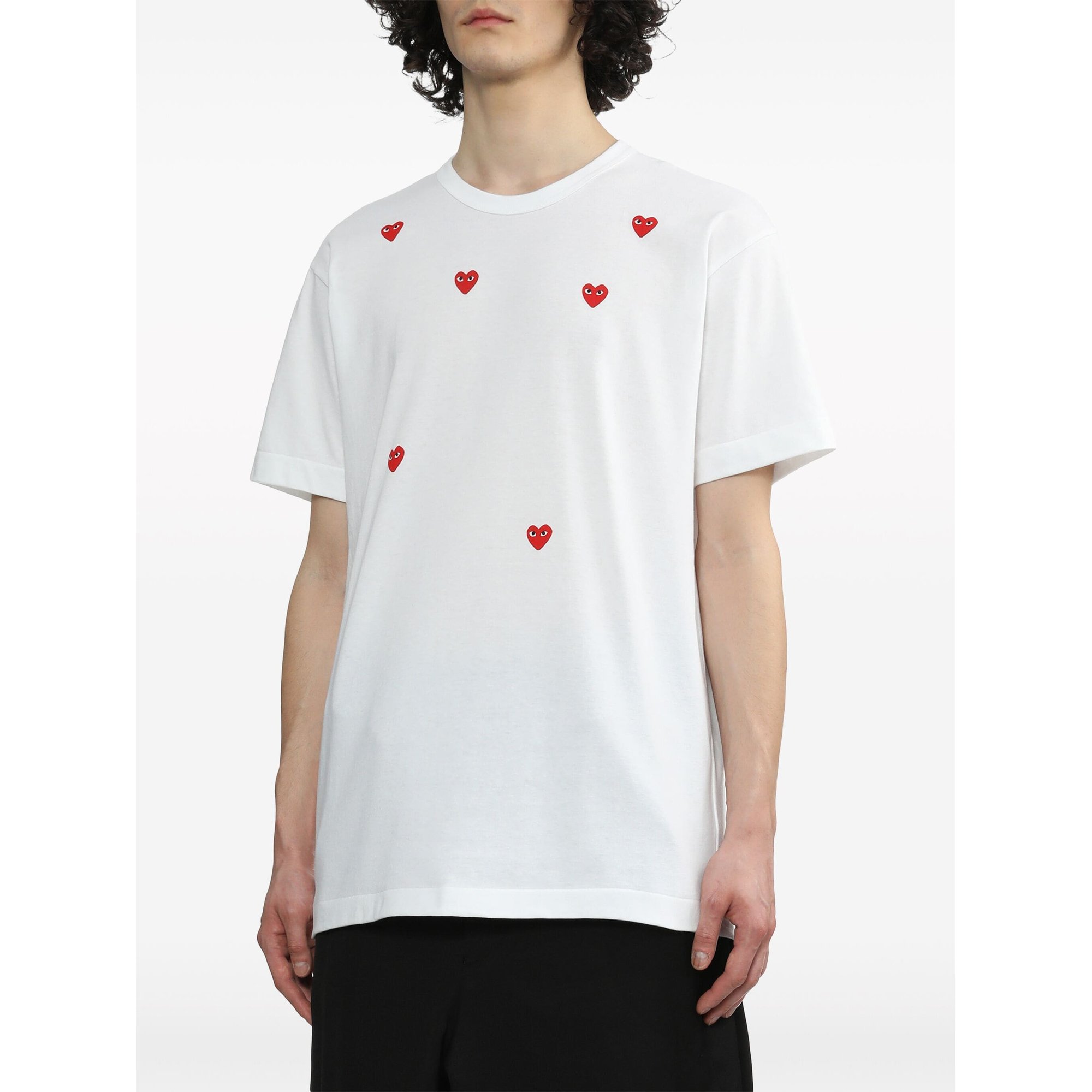 u T-shirt Logo Print Knit Axt338051 Comme des Garçons Play vista3