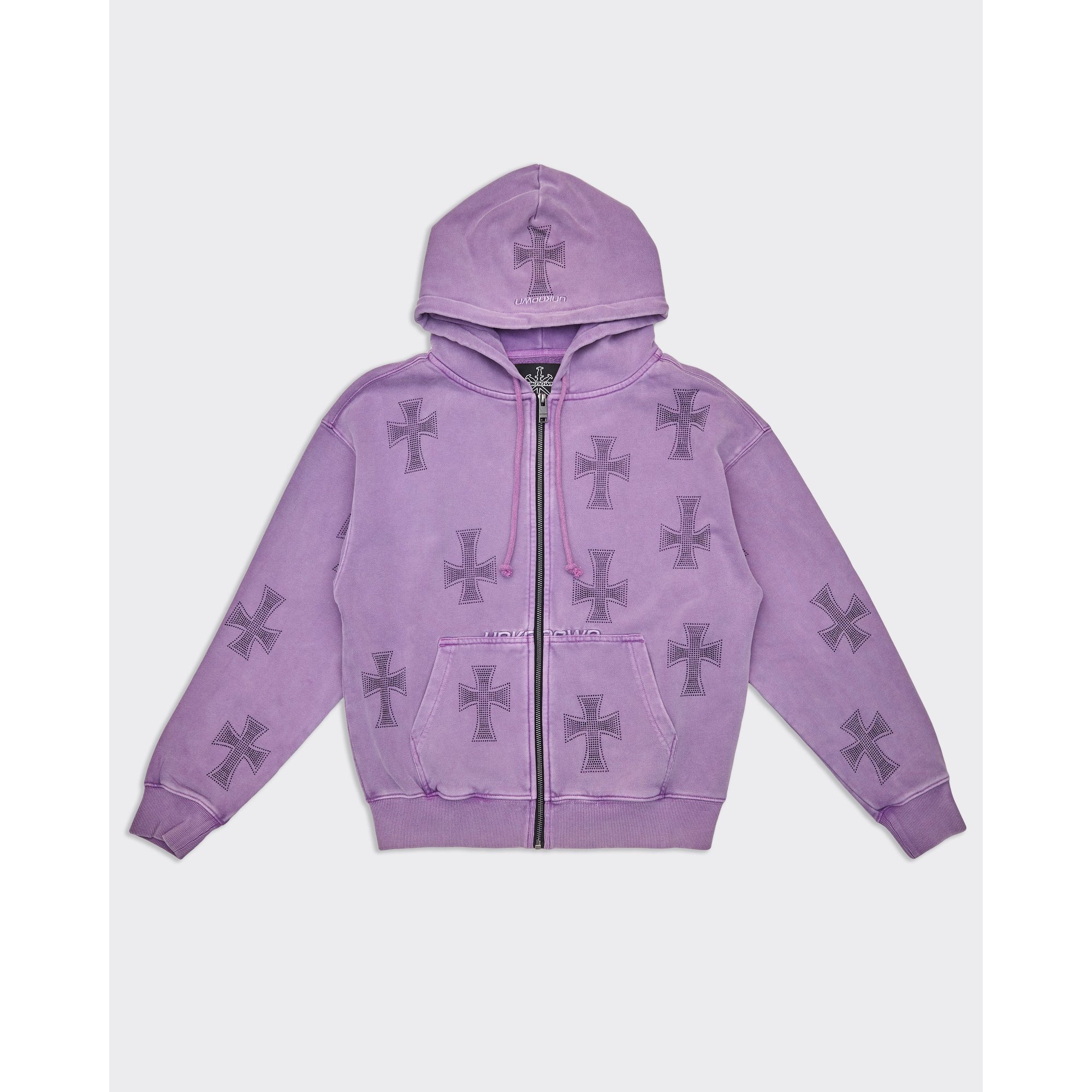Sweatshirt à Capuche Rhinestone Violet Unknown London vista0