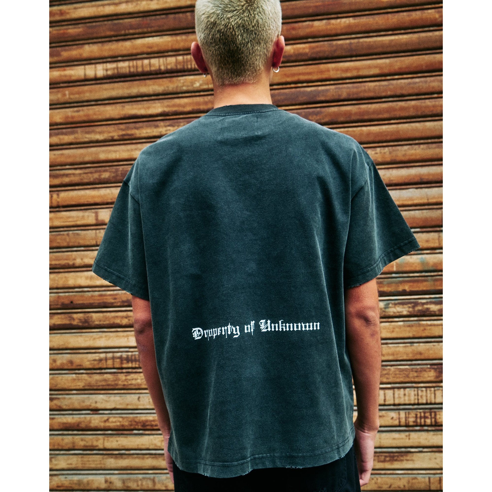 Camiseta Angel Band Washed Nera Unknown London vista2