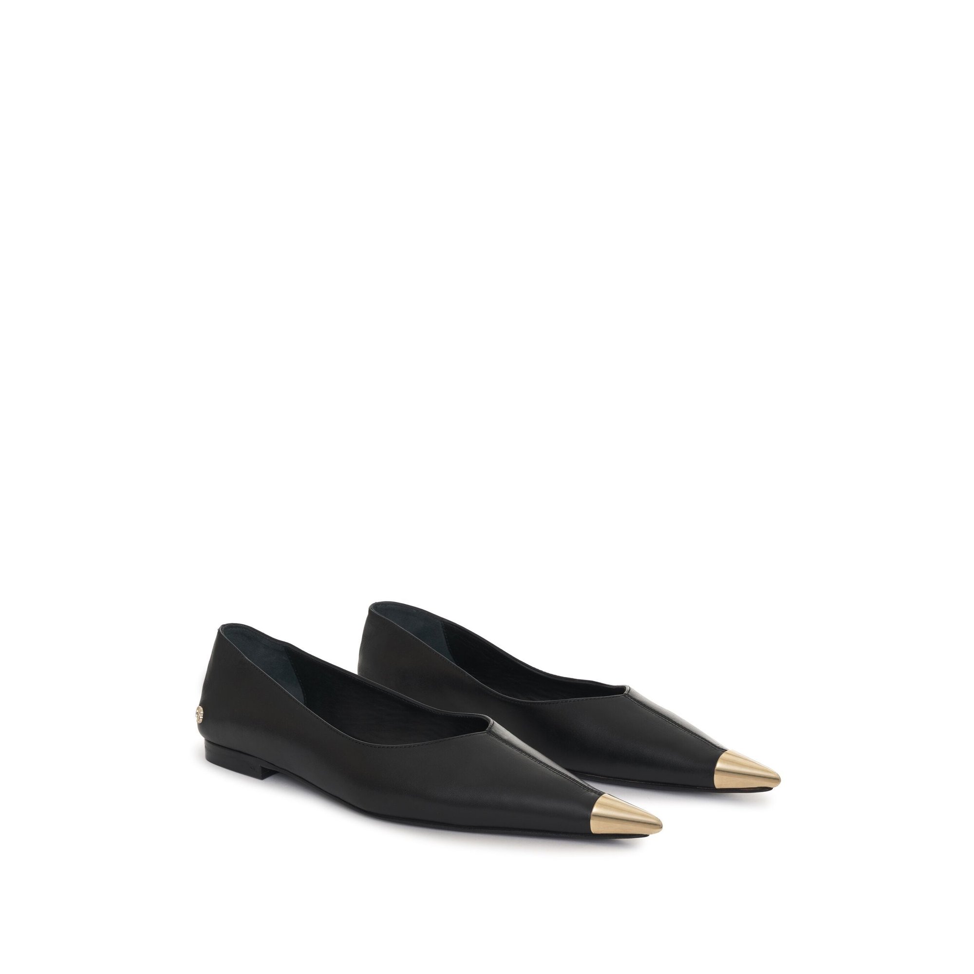 Nina Flats With Metal Toe Cap - Black A140200000 Anine Bing vista1