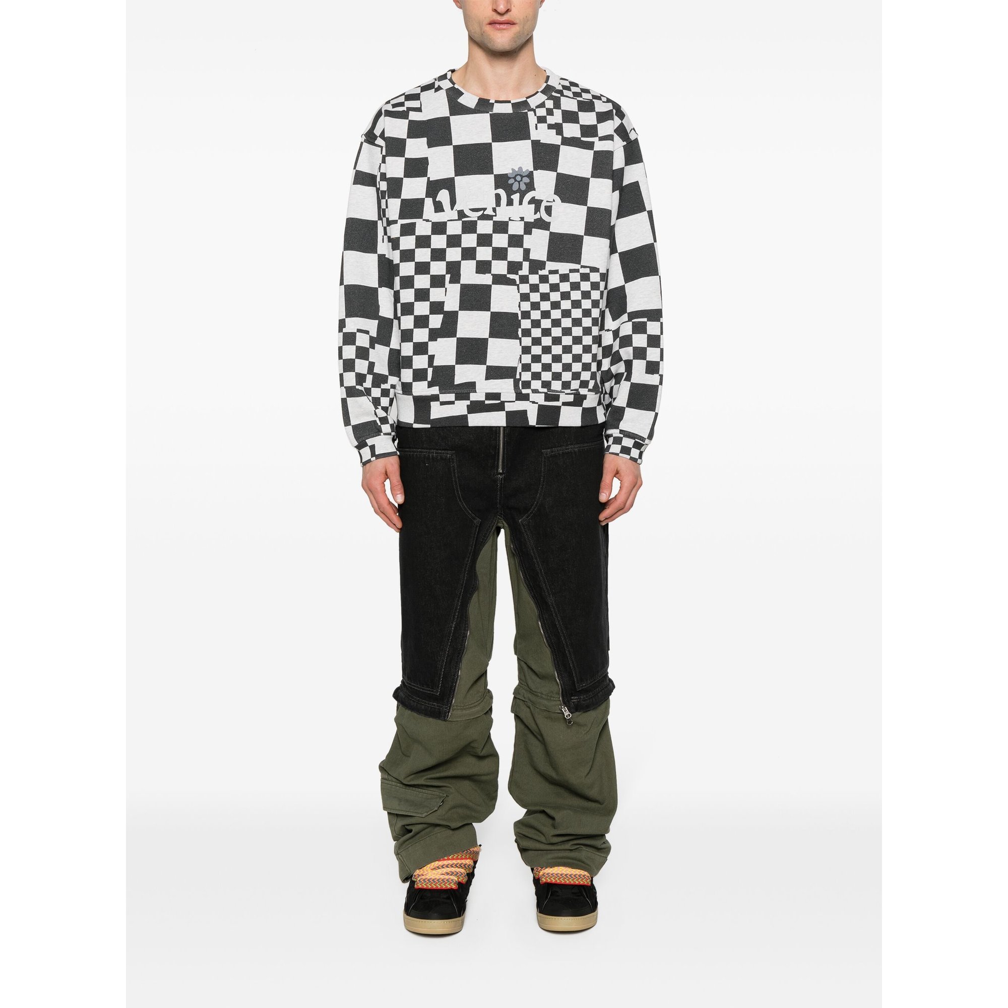 Men Venice Checker Crewneck Knit Erl08t023 ERL vista1