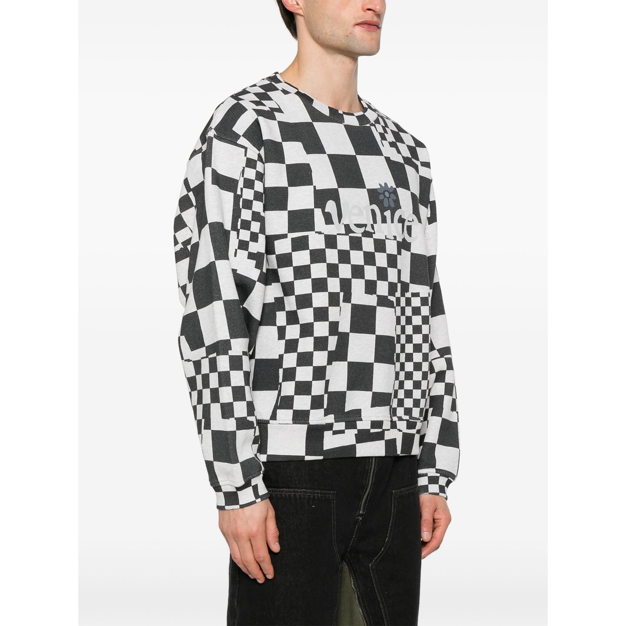 Men Venice Checker Crewneck Knit Erl08t023 ERL vista2