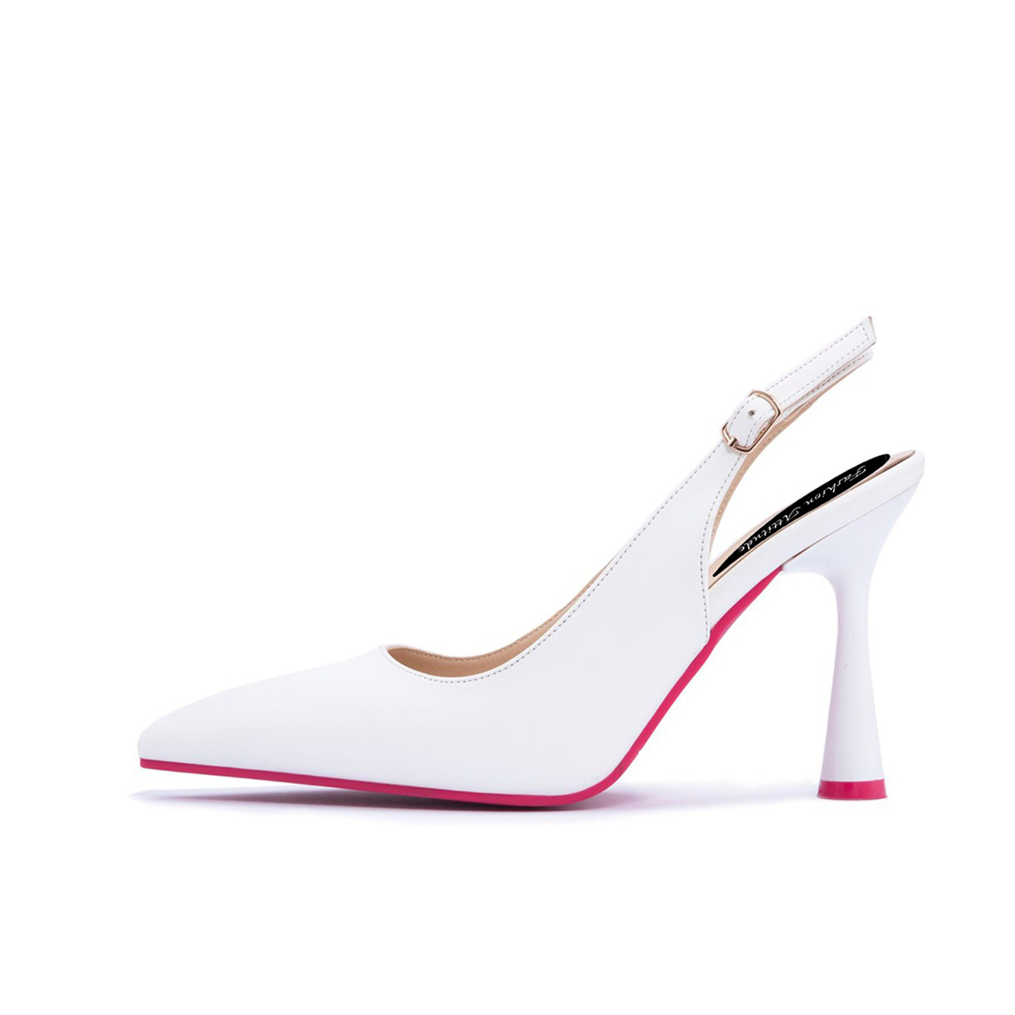 Slingback alta con tacco colore bianco Fashion Attitude vista1