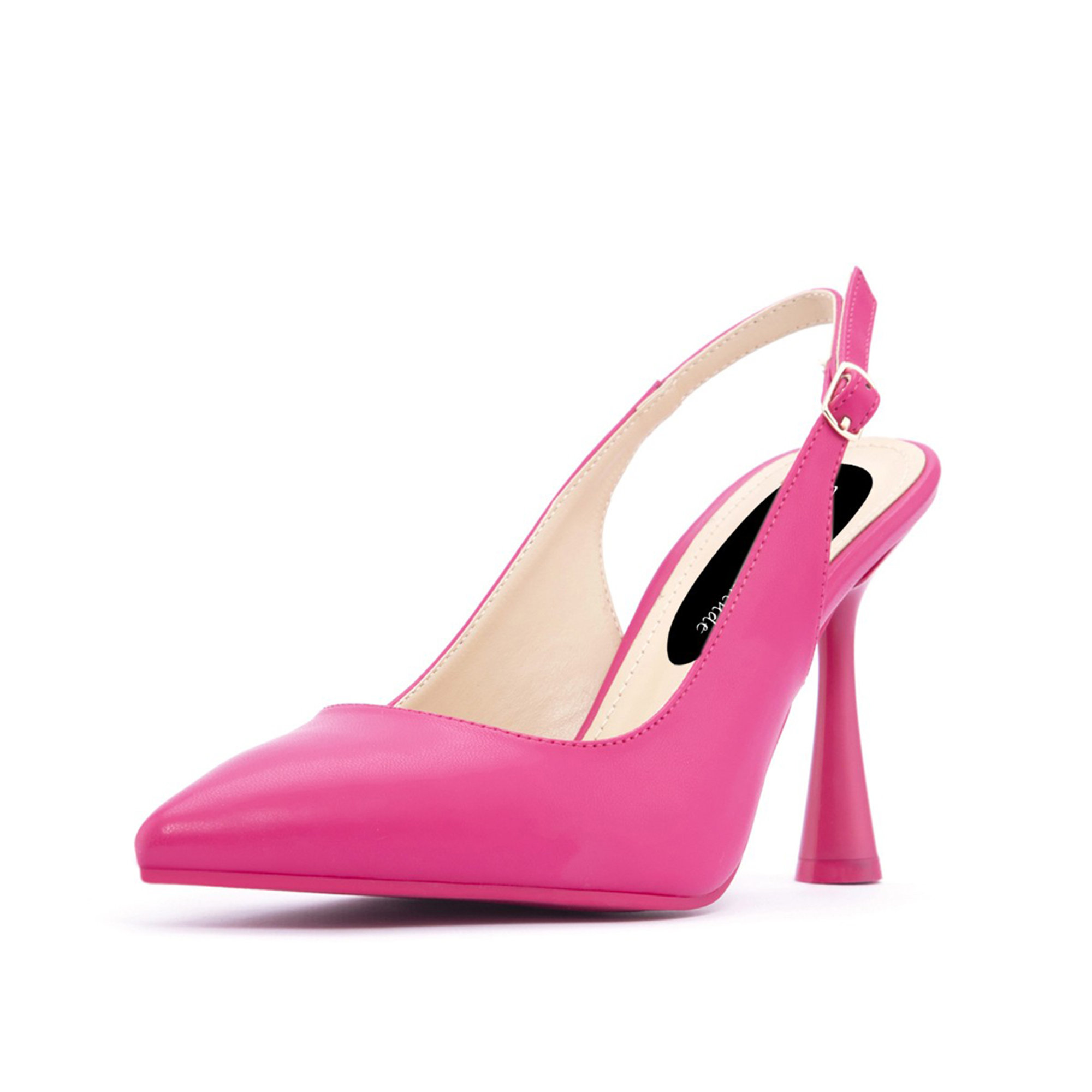 Slingback alta con tacco colore fuxia Fashion Attitude vista0