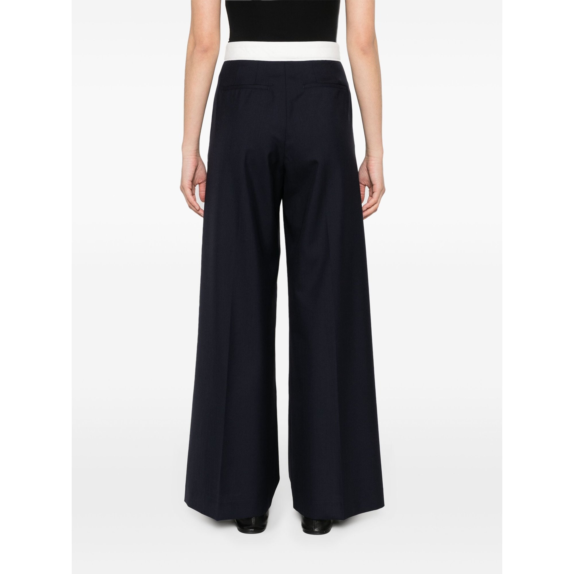Pantalons Elia Laine Fresco Italienne S24wtlg466 Officine Générale vista3