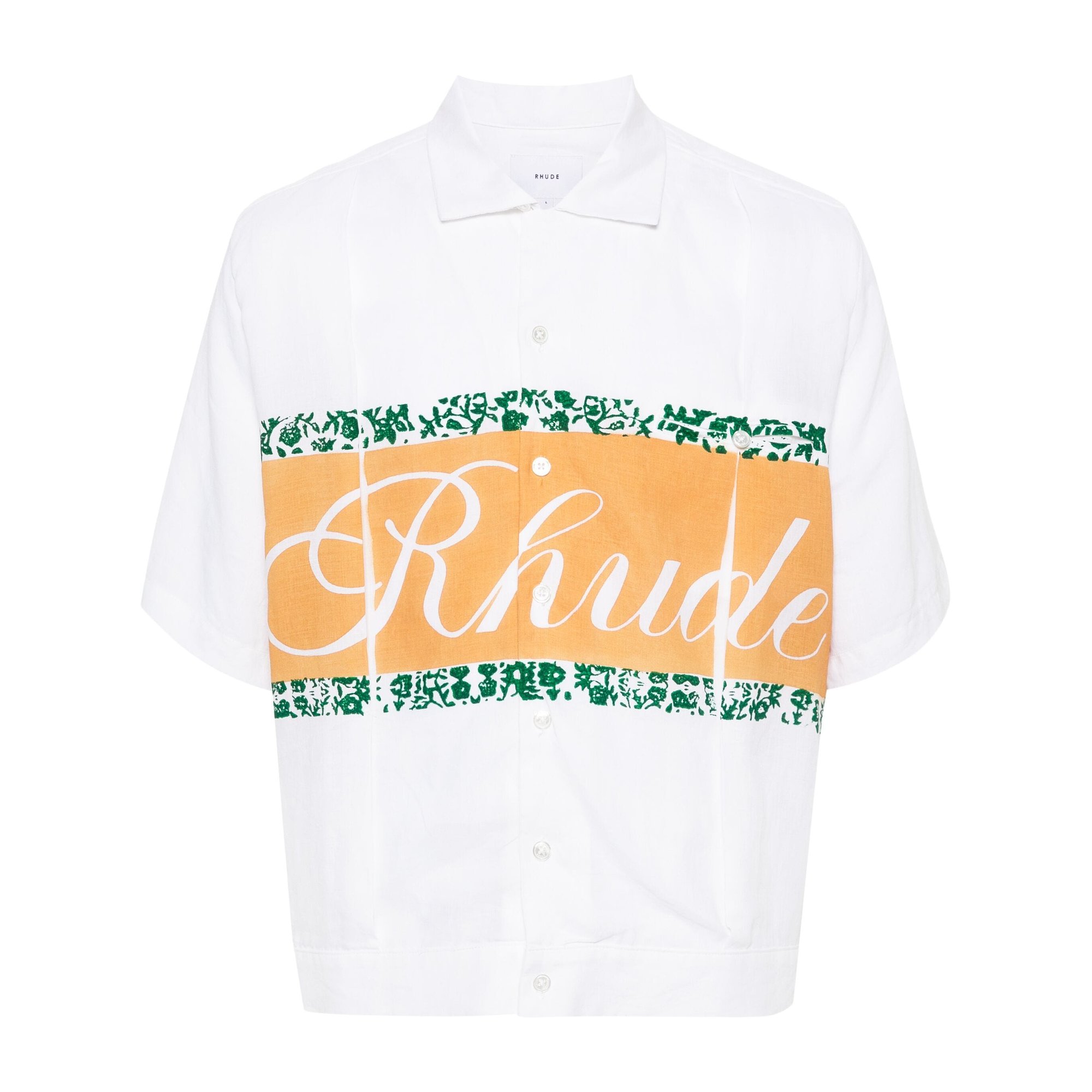 Rhude Linen Cuban Shirt Rhps24sr10023060 RHUDE vista0
