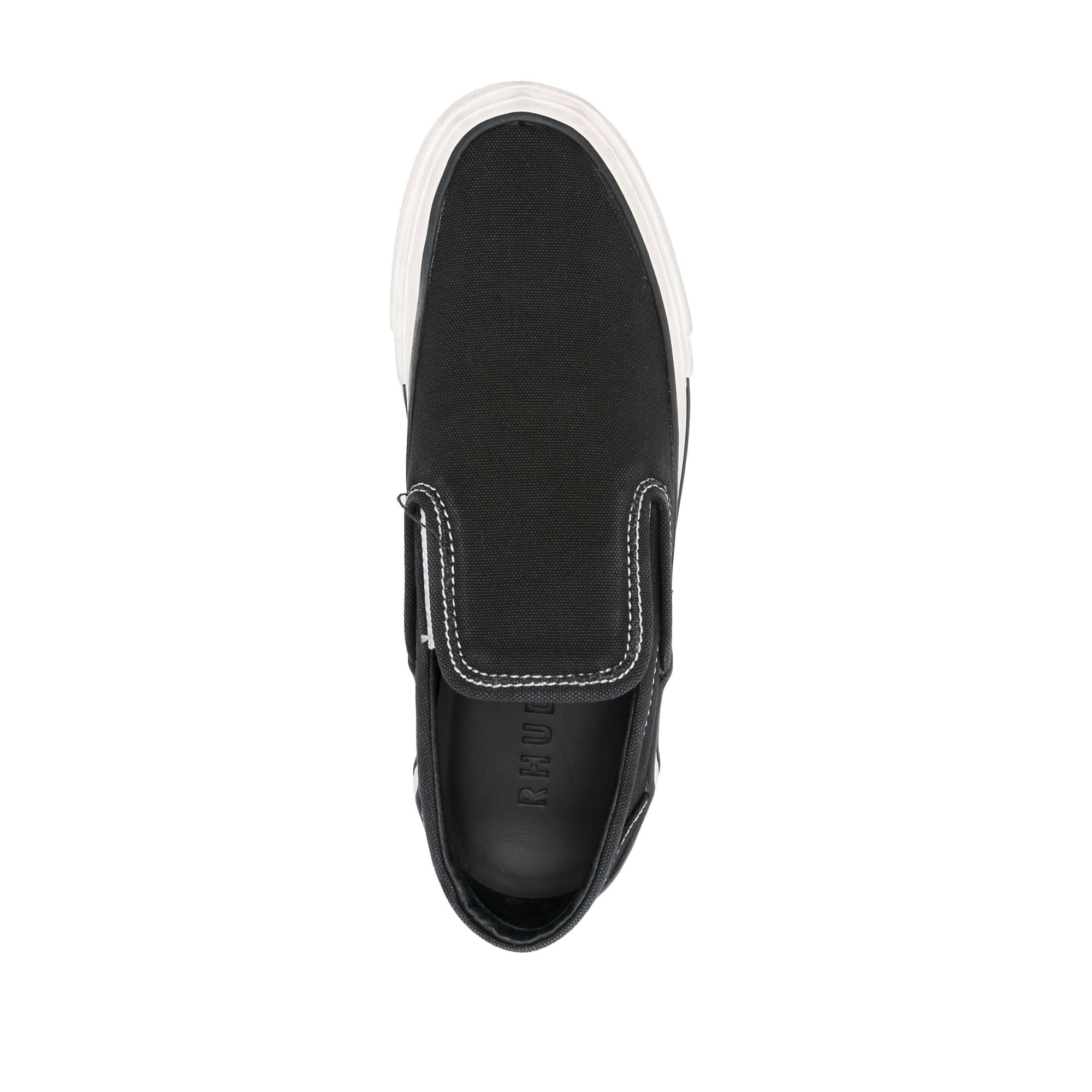 Washed Canvas Slip on Sneaker Rhps24fo09620159 RHUDE vista3
