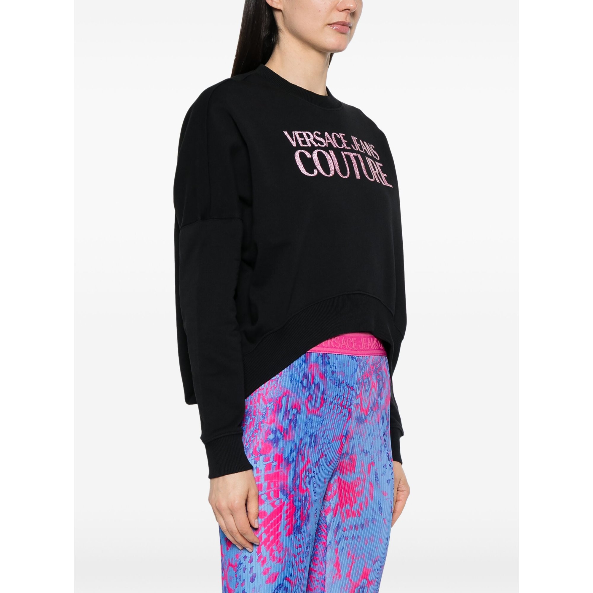 Logo Gummy Glitter Sweatshirts 76haig03cf01g Versace Jeans Couture vista2