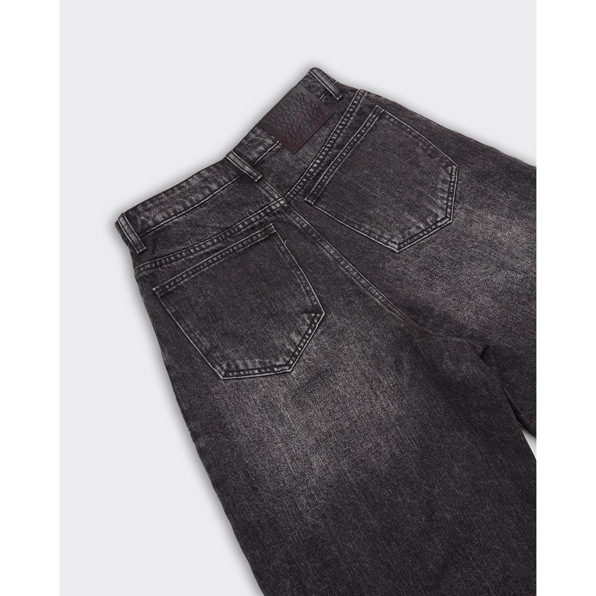 Washed Black Denim Breacher Shorts basket case vista3