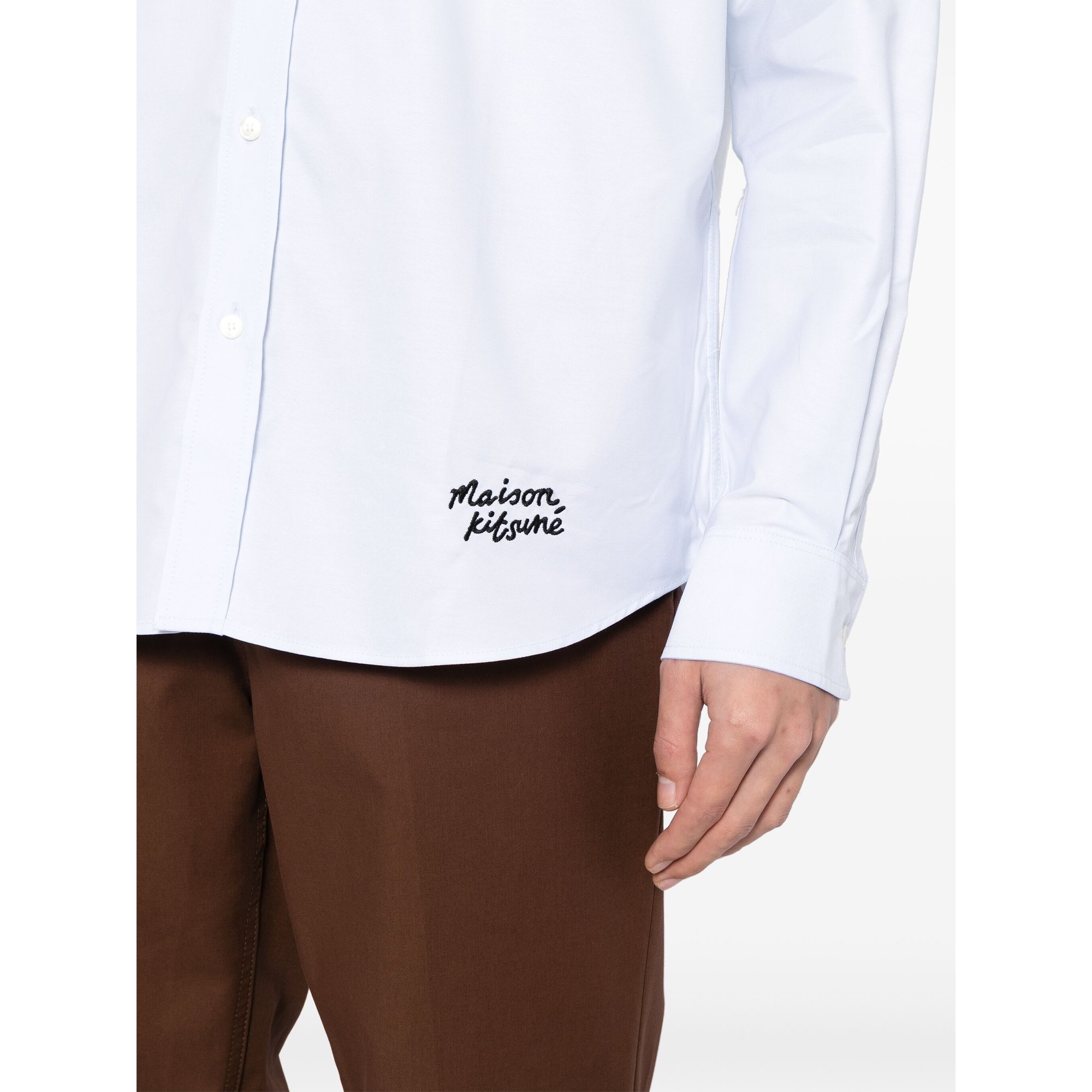Chemise décontractée écriture manuscrite Maison Kitsune Mm00407wc2010 Maison Kitsuné vista3