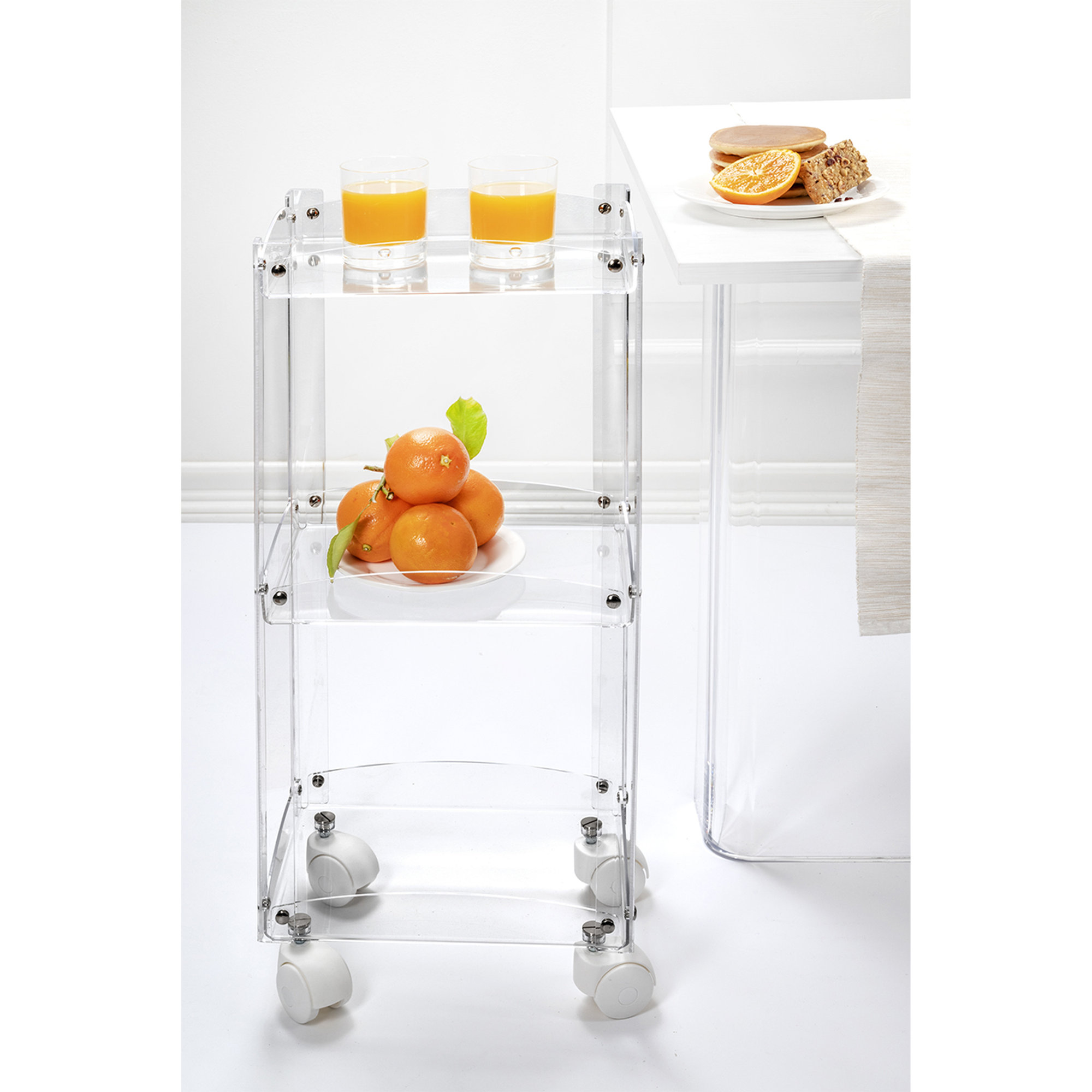 Serving carrello trasparente Iplex vista3