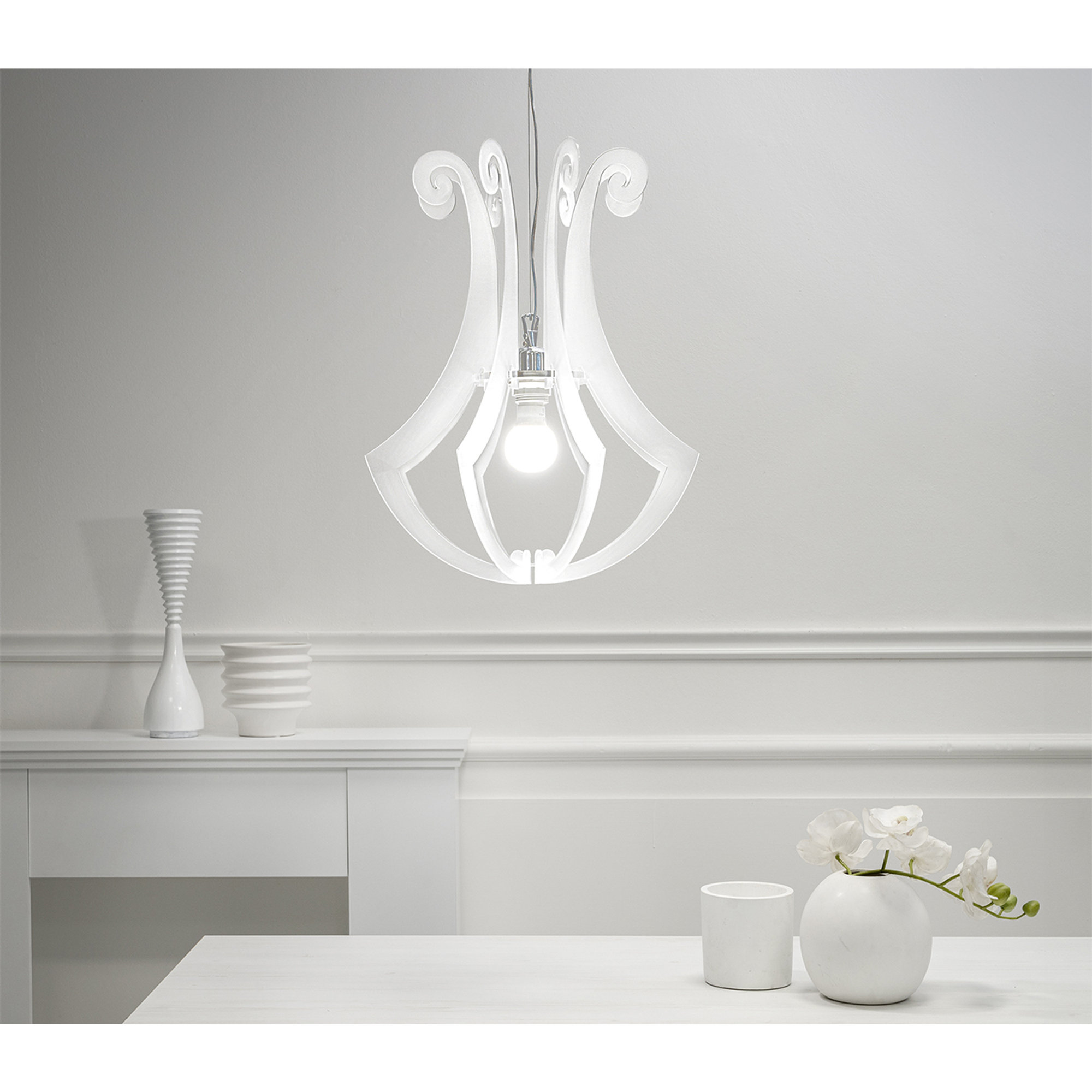 Octopus sospensione bianco satinato Iplex vista3