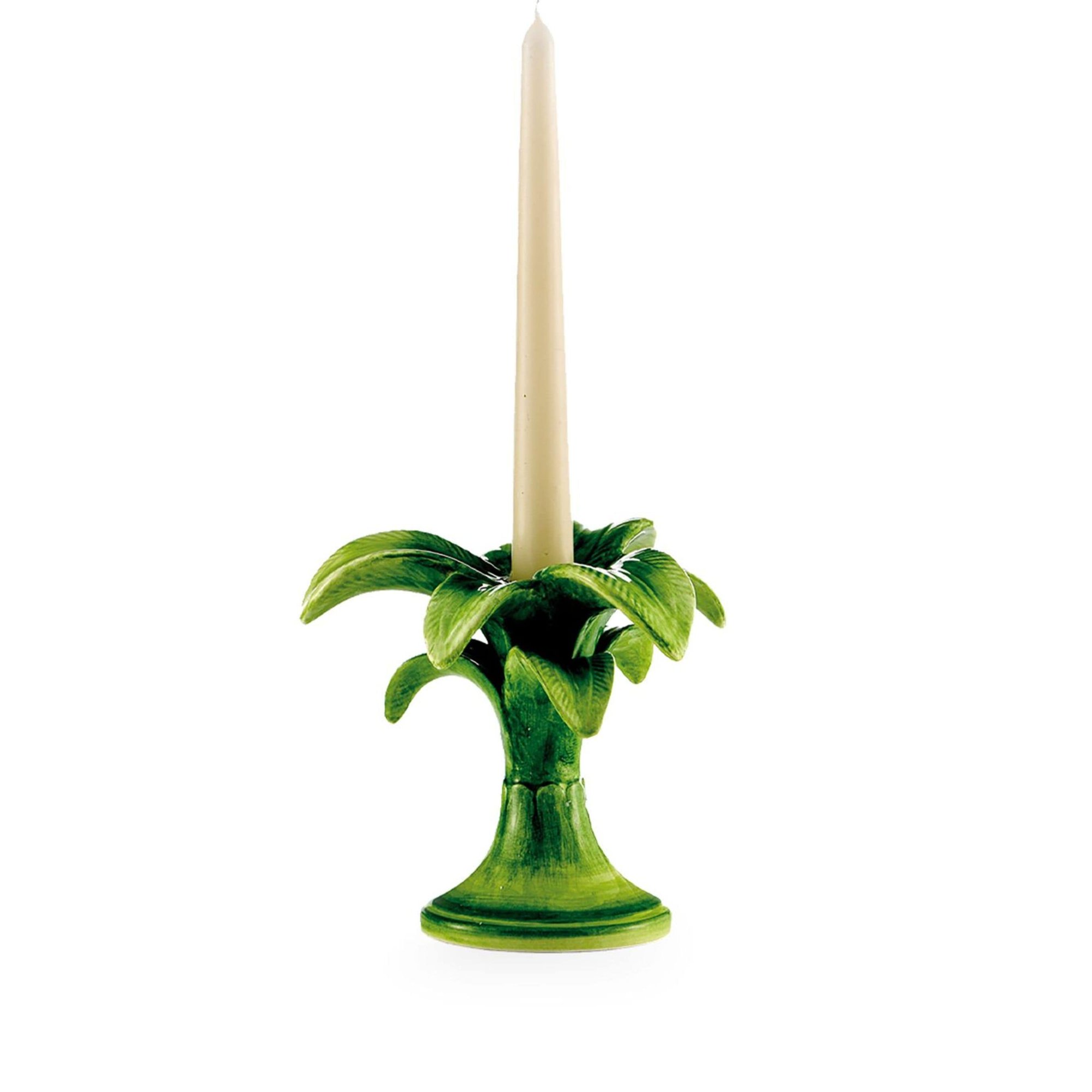 Palm Candlesticks Green Ceramic 6913 Mar06 Les-Ottomans vista0