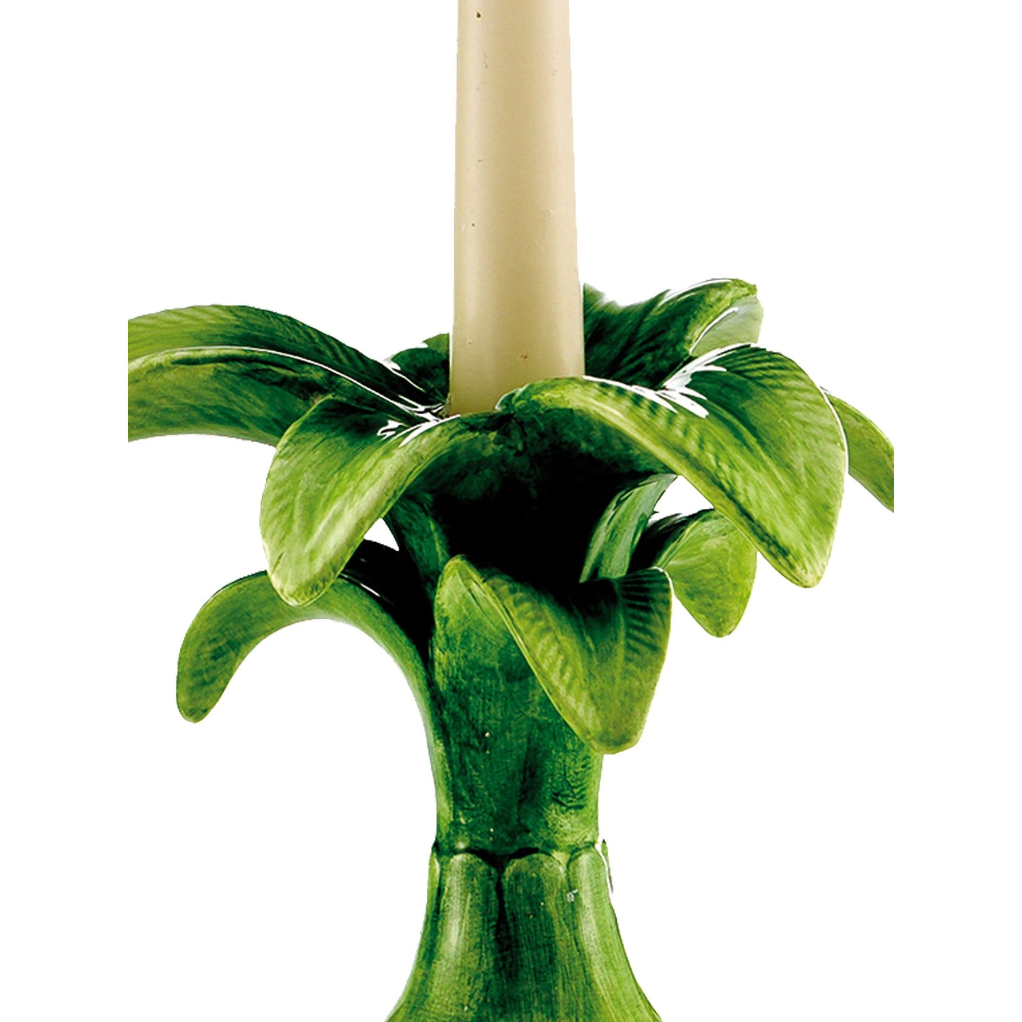 Palm Candlesticks Green Ceramic 6913 Mar06 Les-Ottomans vista1