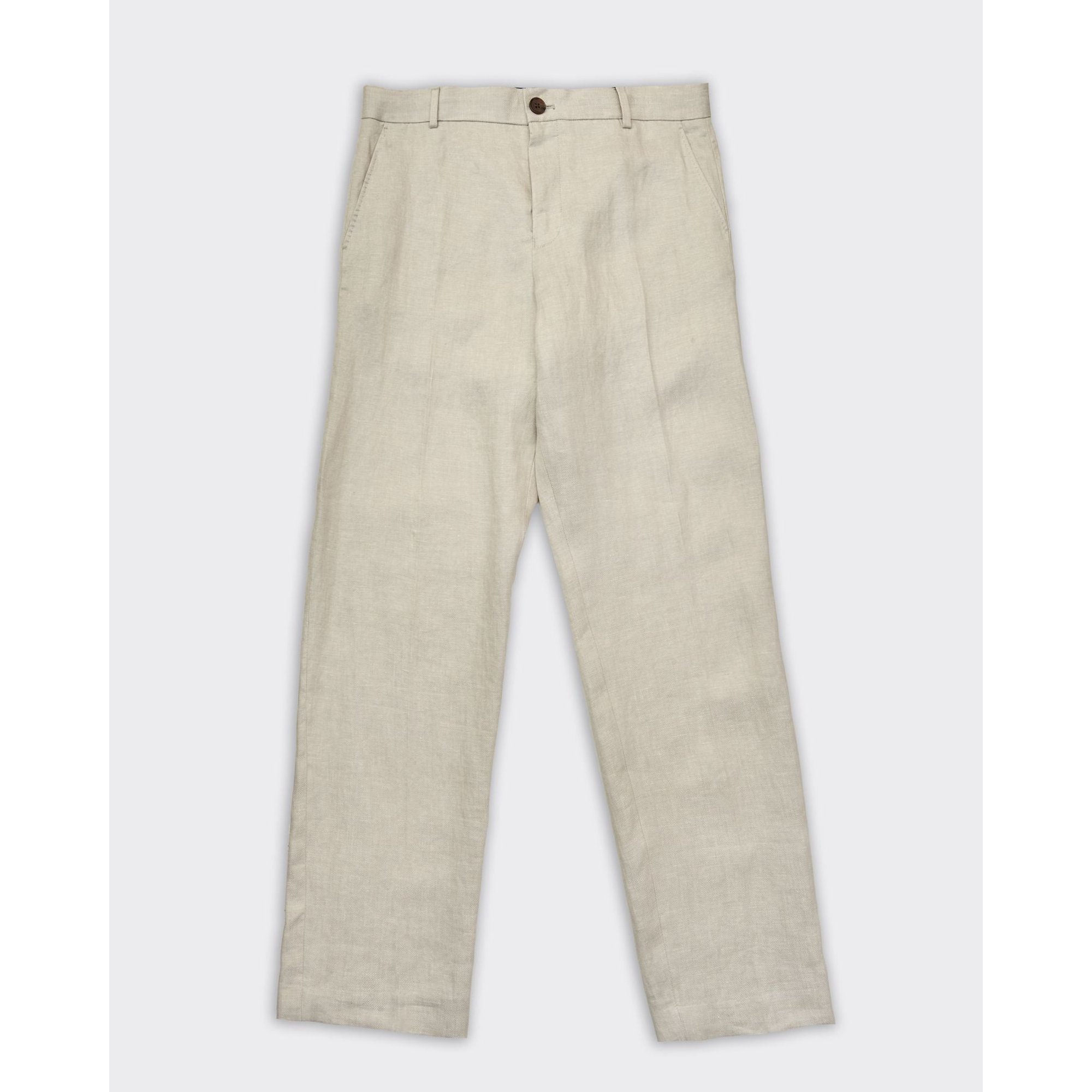Pantalon Will Regular Lino Sabbia Selected Homme vista0