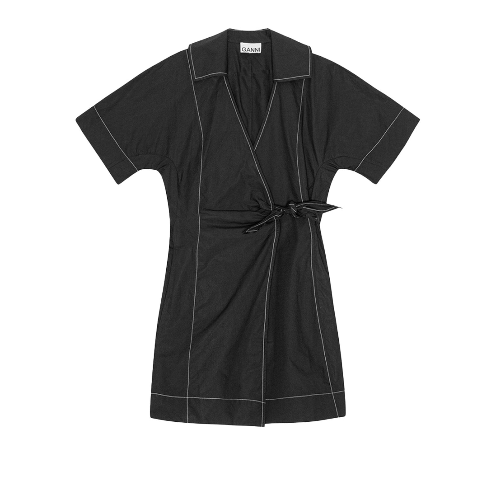 Wrap Mini Dress Ganni vista0