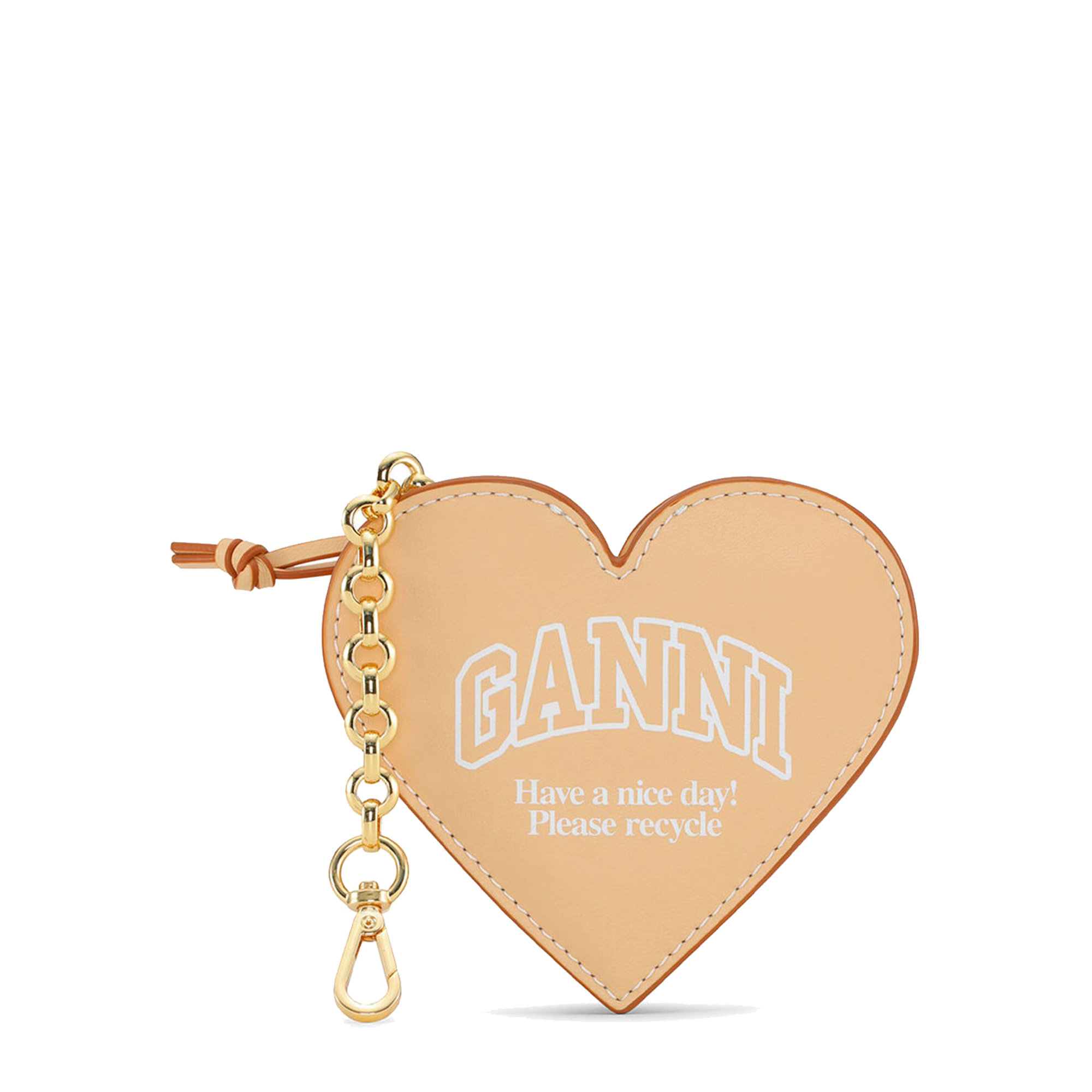 Funny Heart Zipped Coin Purse Ganni vista0