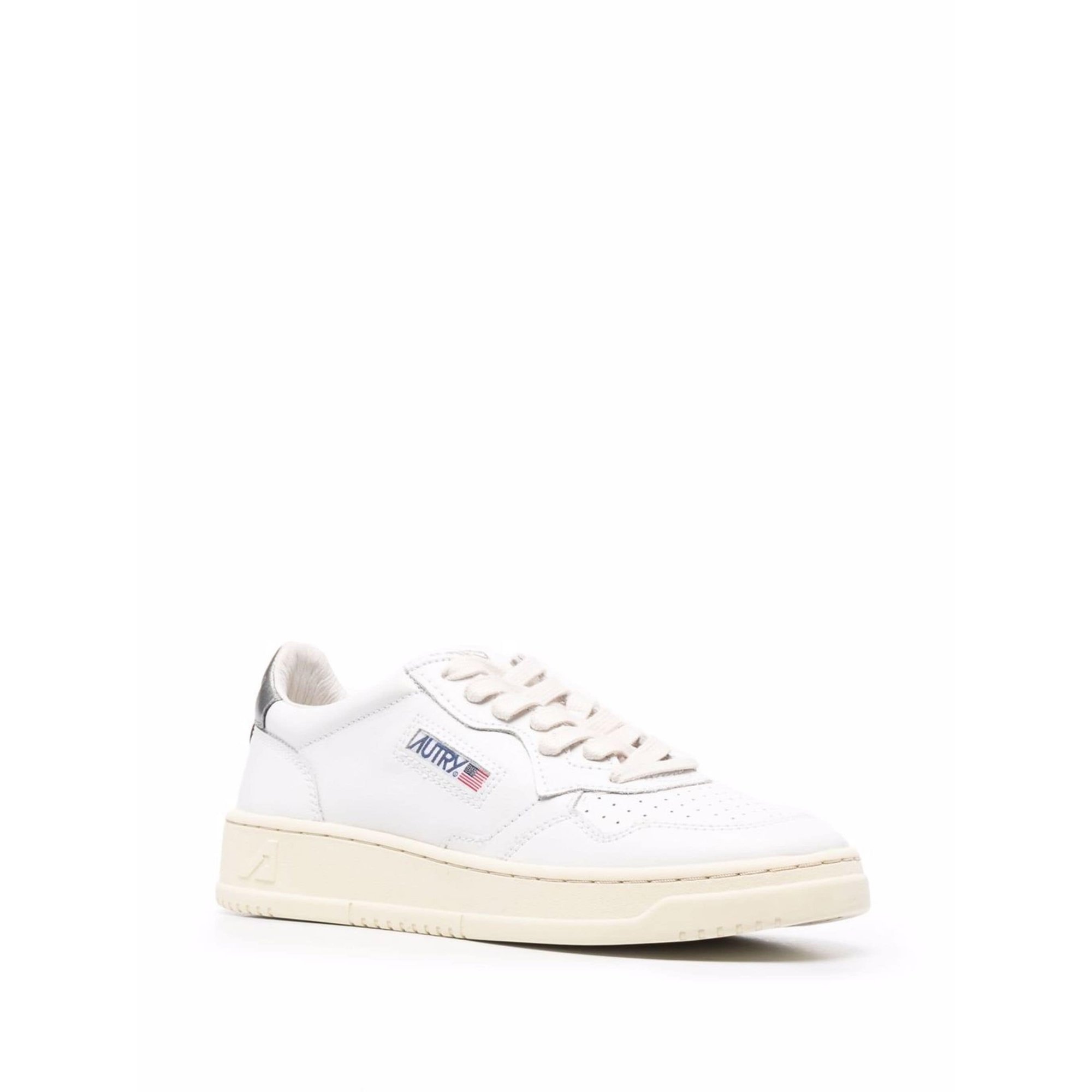 Medalist Low Femme Leat/leat Blanc/argent Aulwll05 Autry vista1