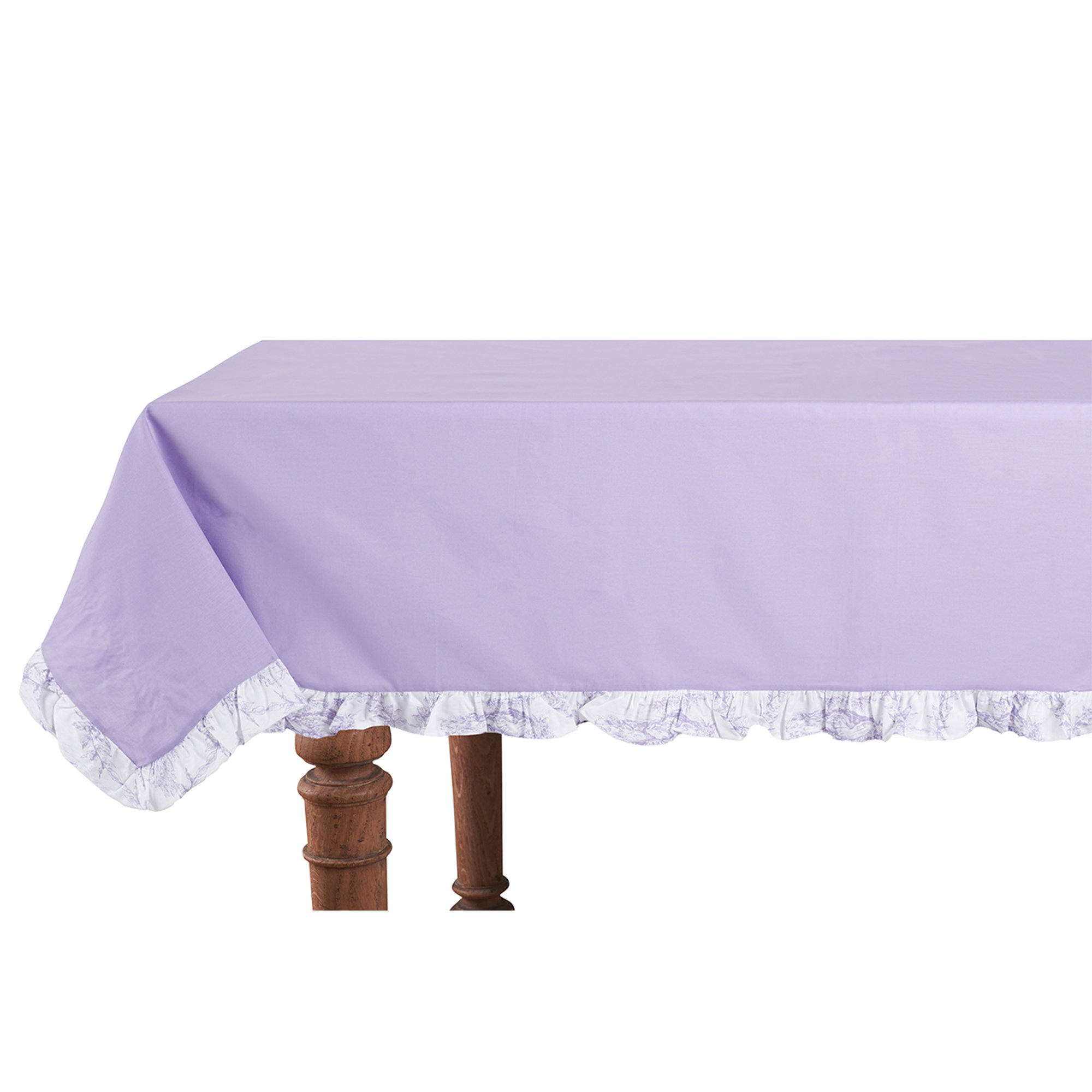 Nappe en coton Glycine avec bord Frou Frou Toile de Jouy Violet Toile De Jouy vista0
