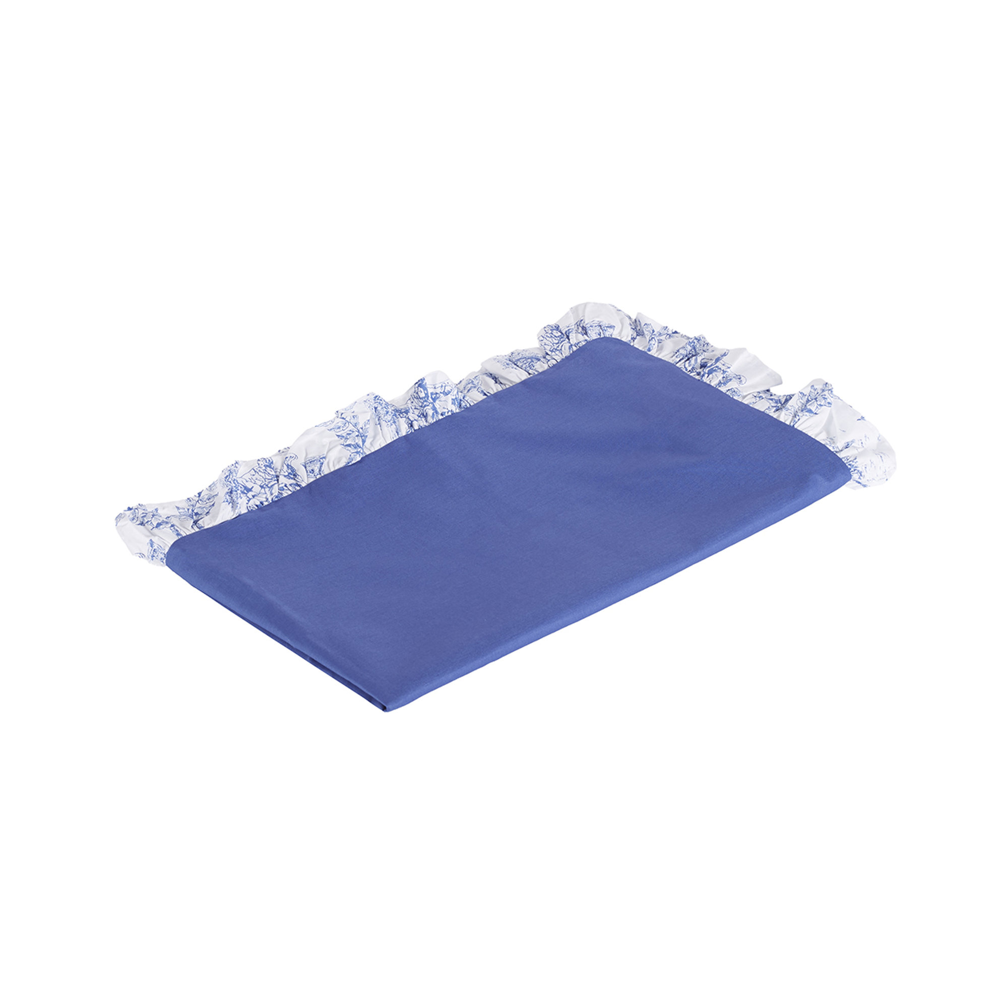 Tischdecke Baumwolle Blau mit Frou Frou Bordüre Toile De Jouy Olimpia Toile De Jouy vista1
