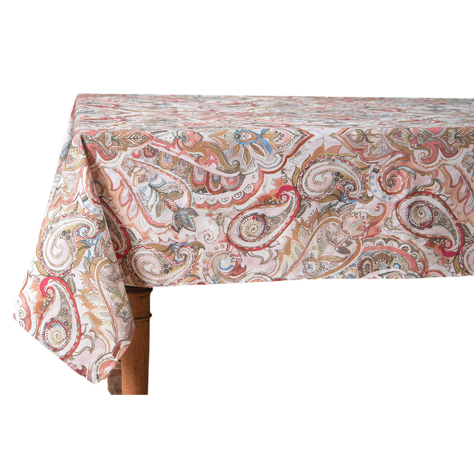 Mantel de algodón Paisley Dorado La tabla de colores vista4