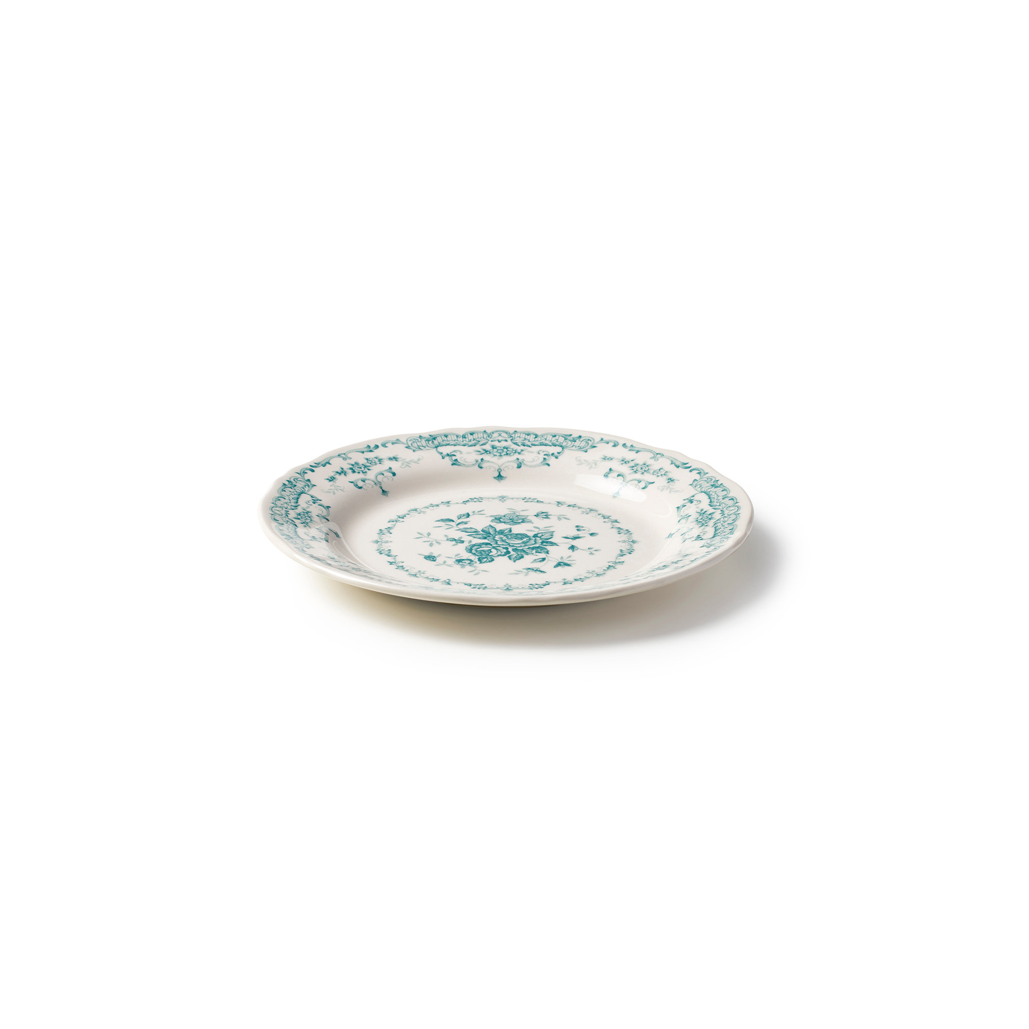 Piatto Frutta Cm.20,7 Rose Turquoise Bid00202 Bitossi Home vista1