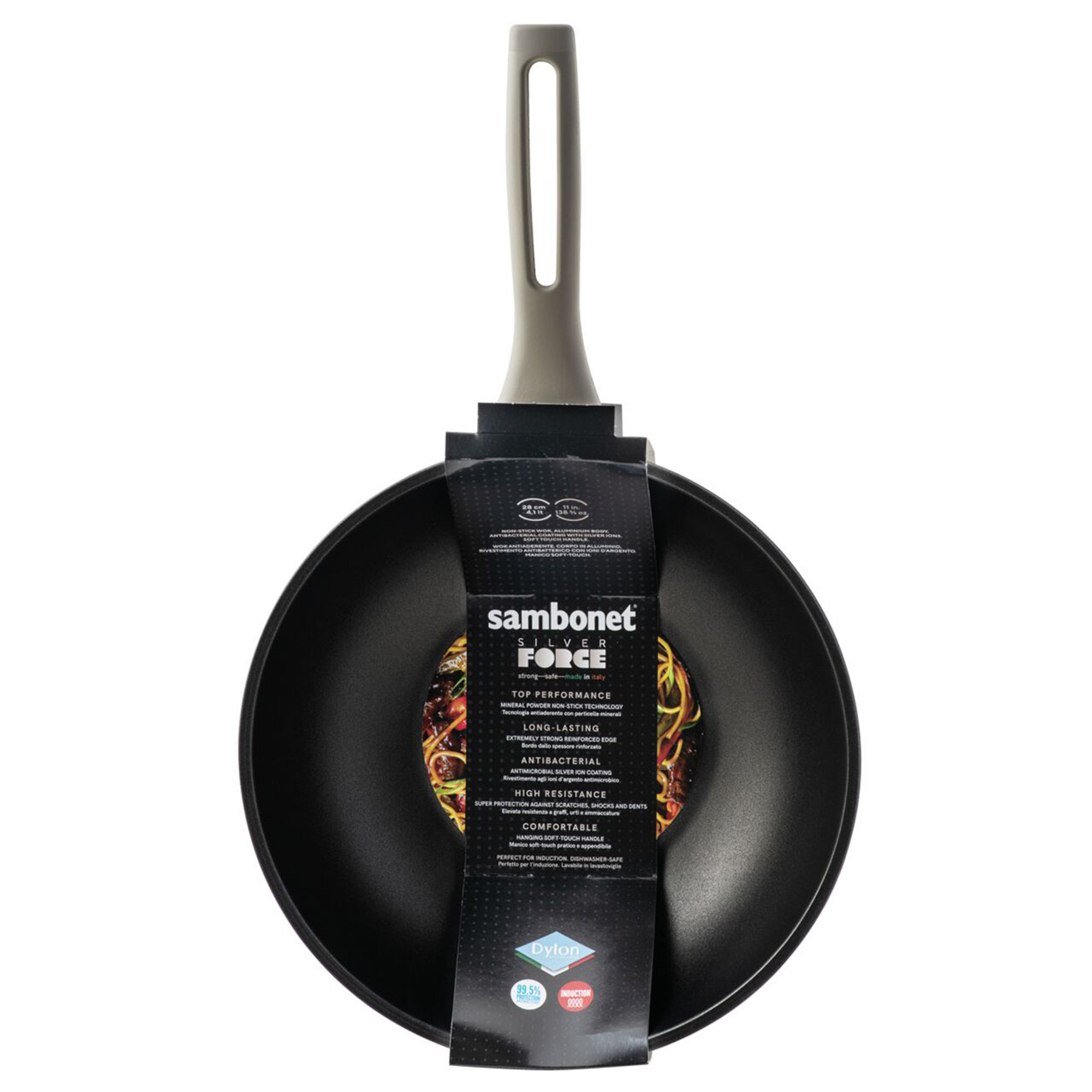 Wok - Rotondo - Ø 28,0 cm - h 10,2 cm - 4,100 l - Silver Force Sambonet vista9