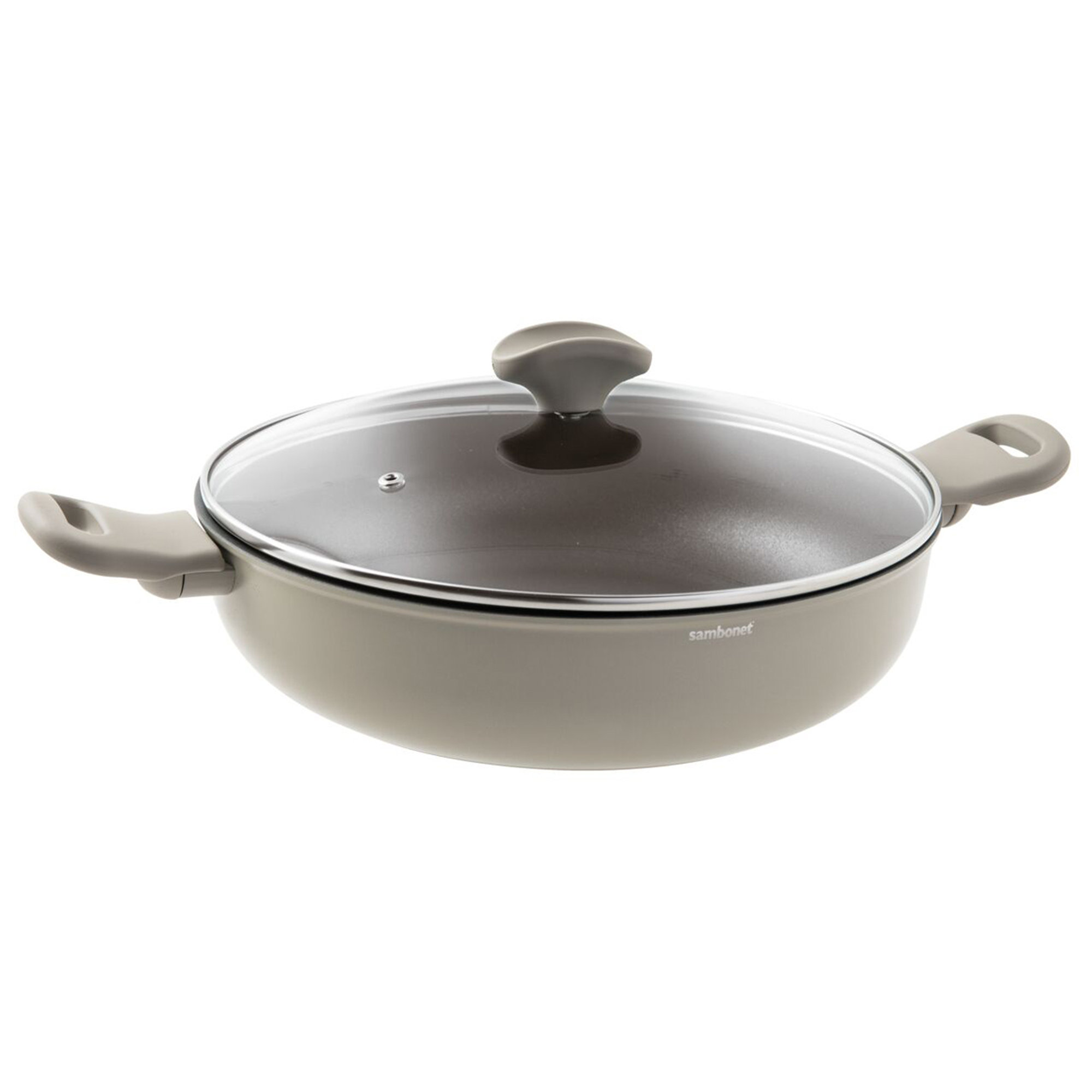 Shallow saucepan - Round - Ø 28.0 cm - h 8.5 cm - 4.000 l - Silver Force Sambonet vista0
