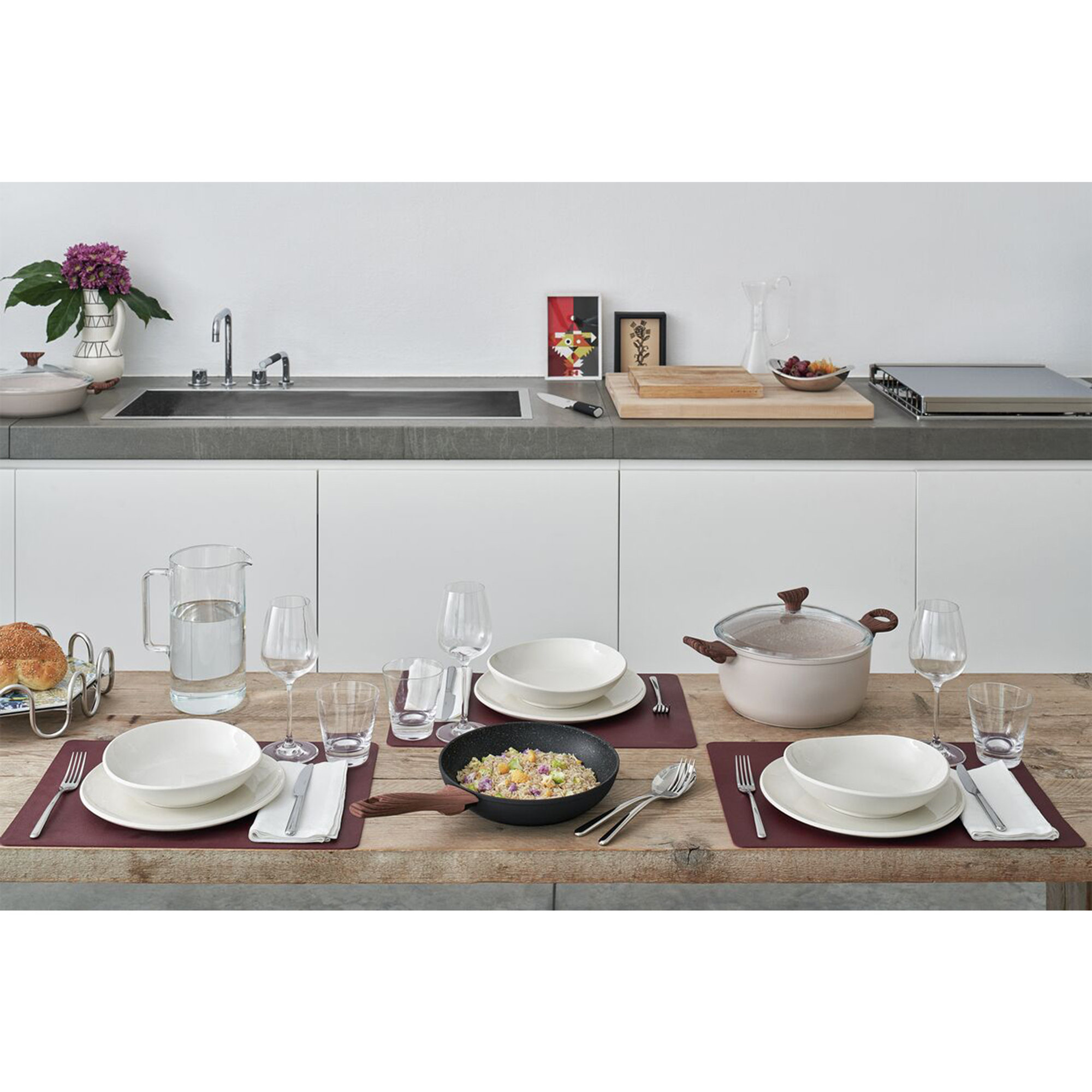 Padella - Rotondo - Ø 28,0 cm - h 5,9 cm - 3,000 l - Rock 'N' Rose Sambonet vista6
