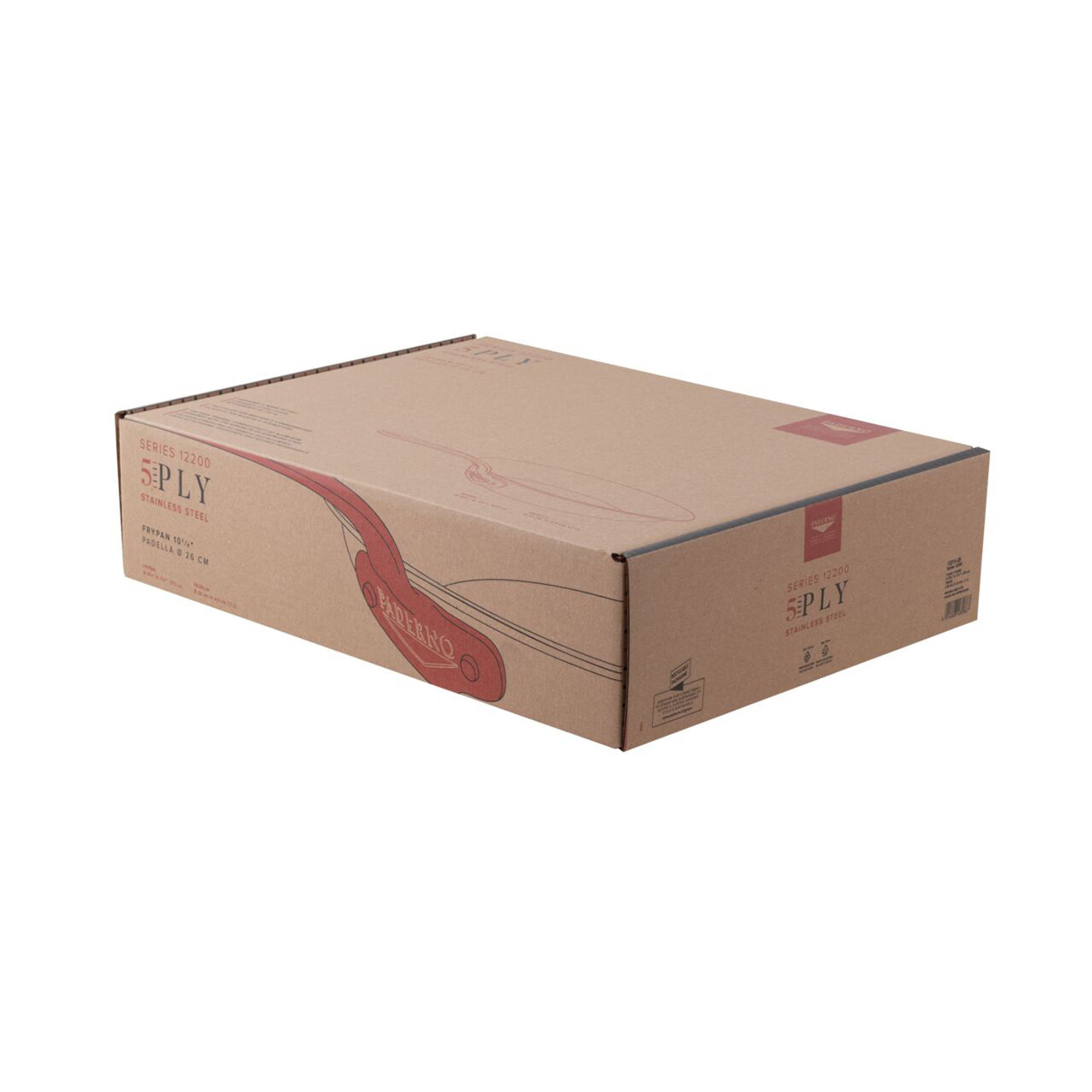 Pfanne Cm 26 H 4,5 Serie 12200 Inox 5-Lagig Paderno vista7