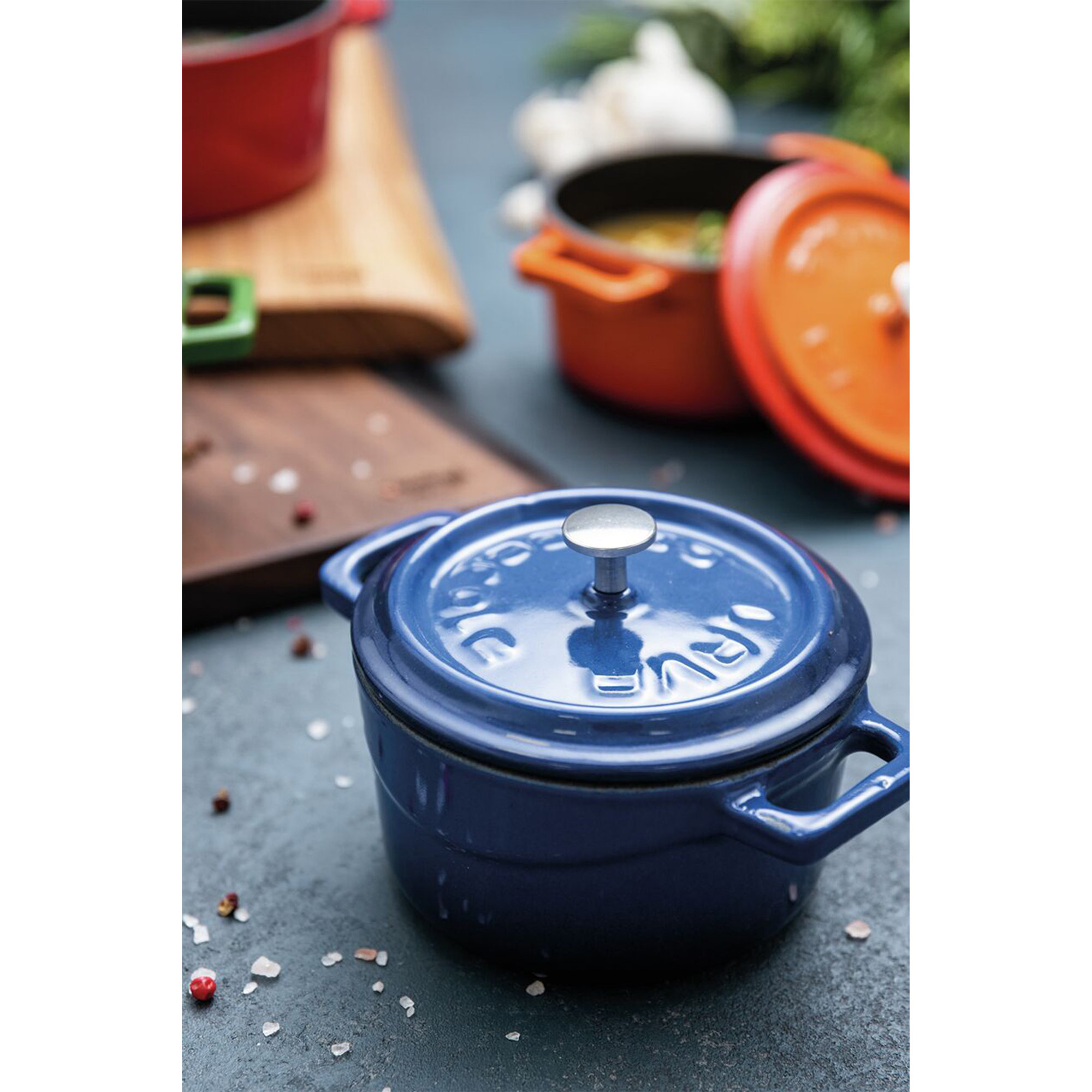 Casseruola 2 M Ø Cm 10 Lt 0,35 Ghisa Blu Paderno vista1