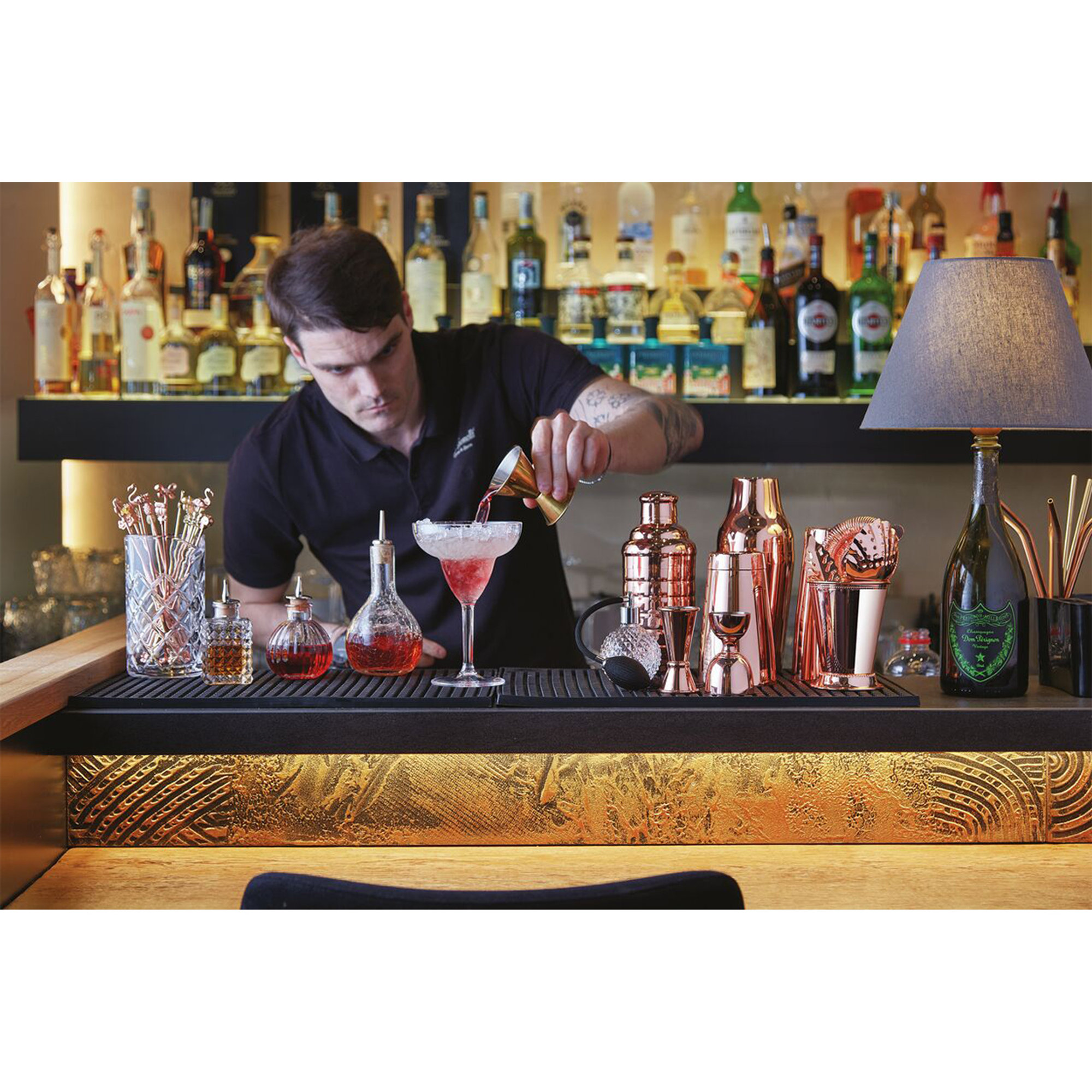 Palette Cocktail Ananas Cm 20 Conf 4 Pz, Inox, Oro Paderno vista1