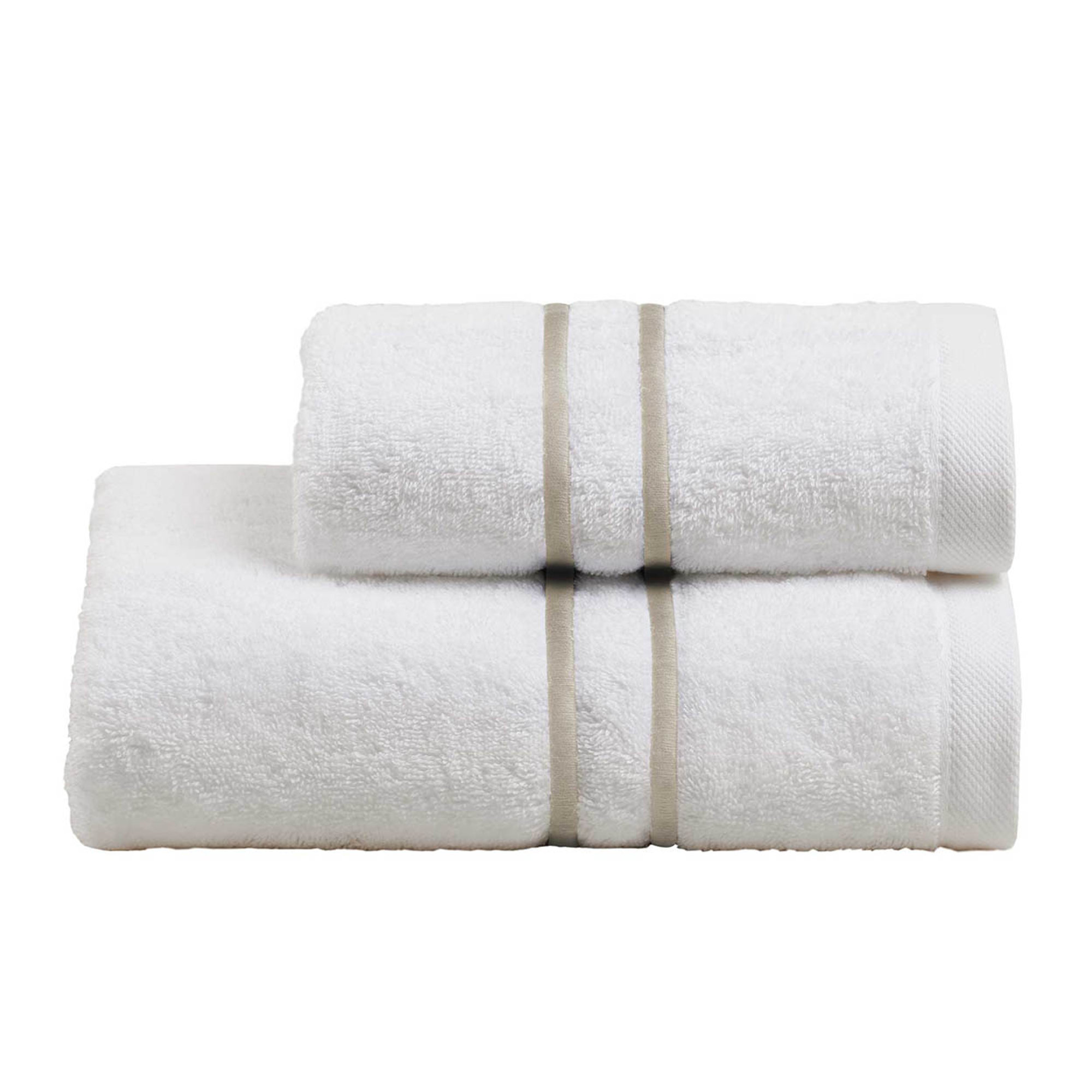 DOUBLE Set spugna viso + ospite, Bianco/Beach Biancoperla vista0