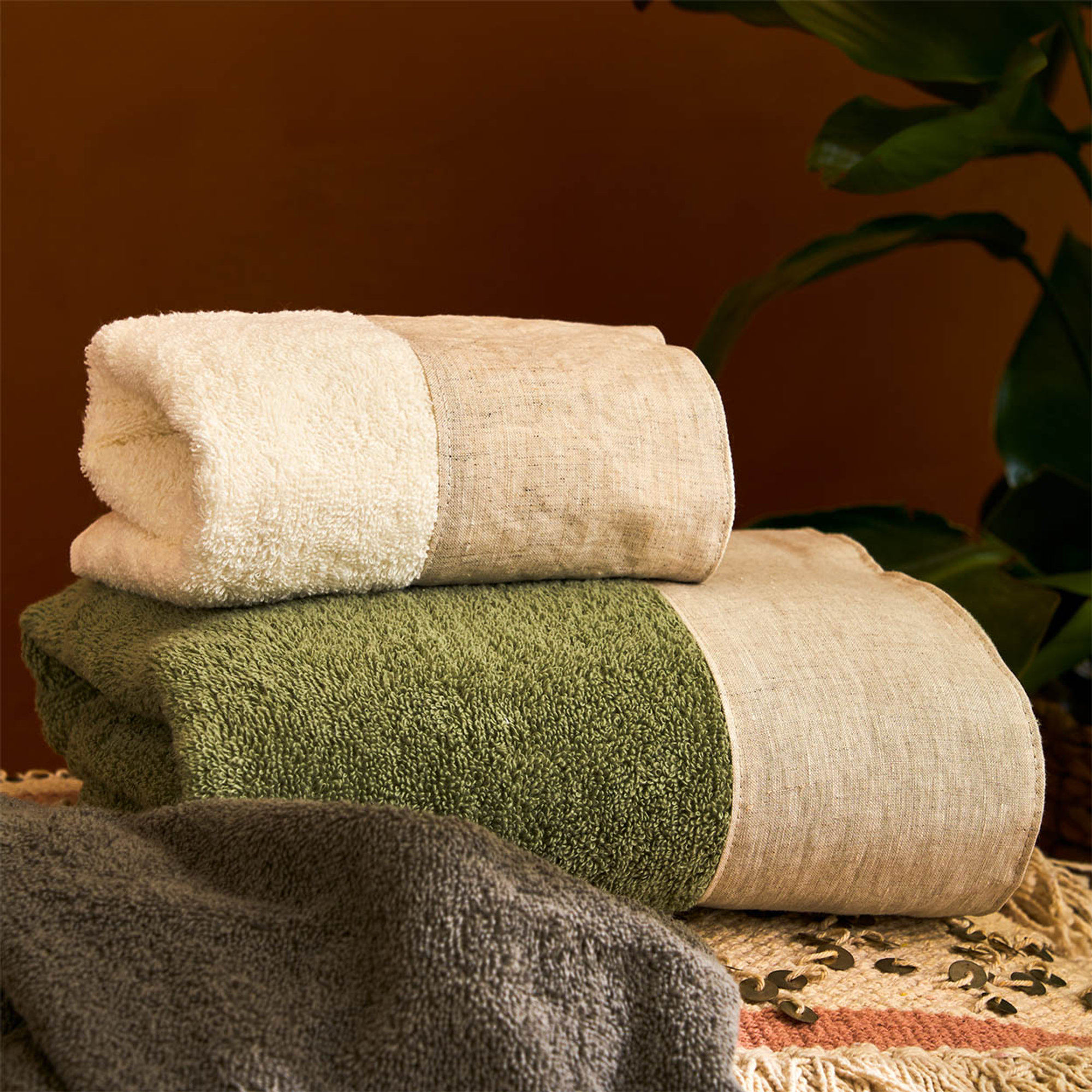 Ensemble de serviettes de toilette + invité, Rose Biancoperla vista4